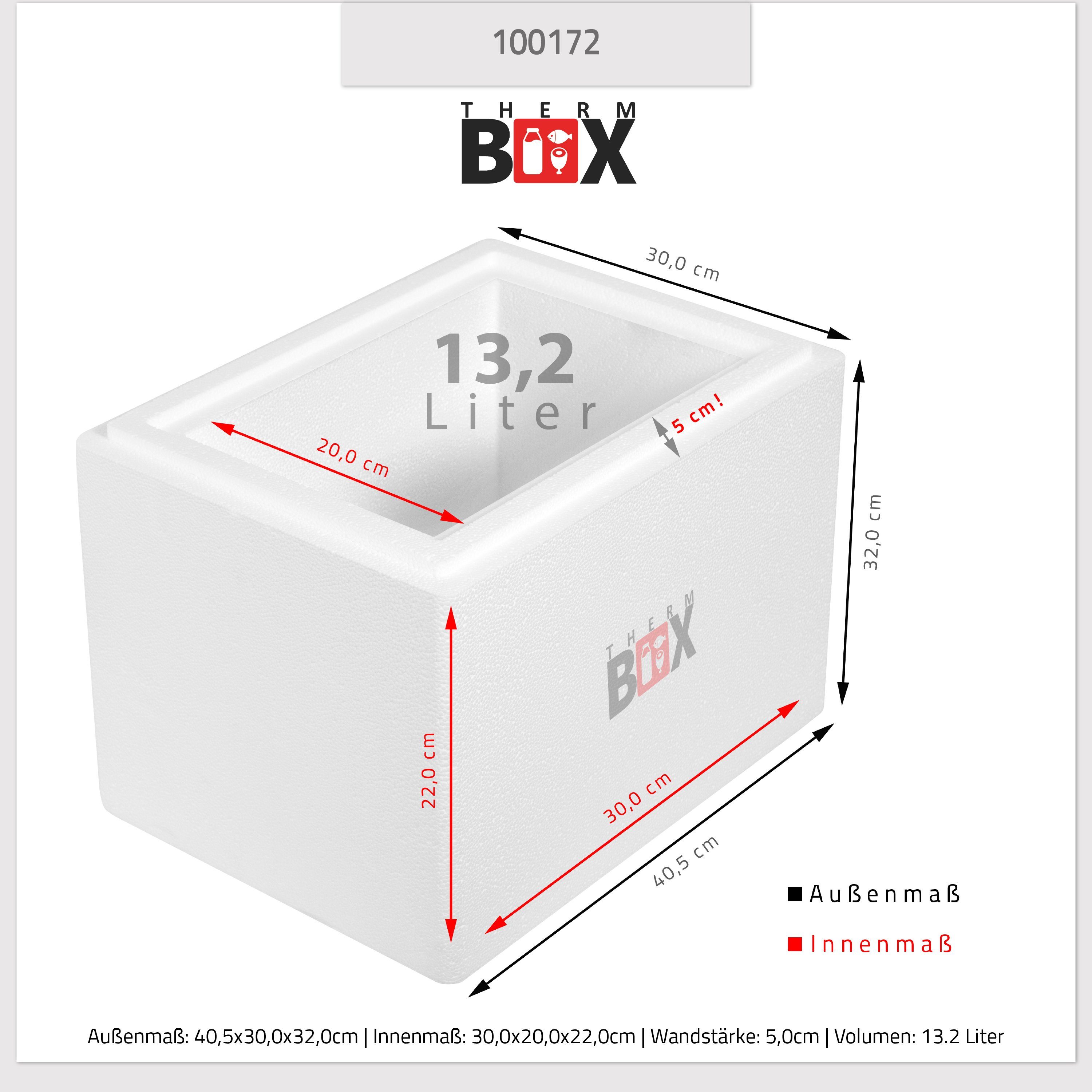 mit Deckel Box Wand: Wiederverwendbar 13W Innen: Styroporbox Thermobox Thermobehälter Kühlbox THERM-BOX Styropor-Verdichtet, 30x20x22cm Warmhaltebox 13,2L, Karton), Isolierbox (1, 5cm im 0-tlg.,