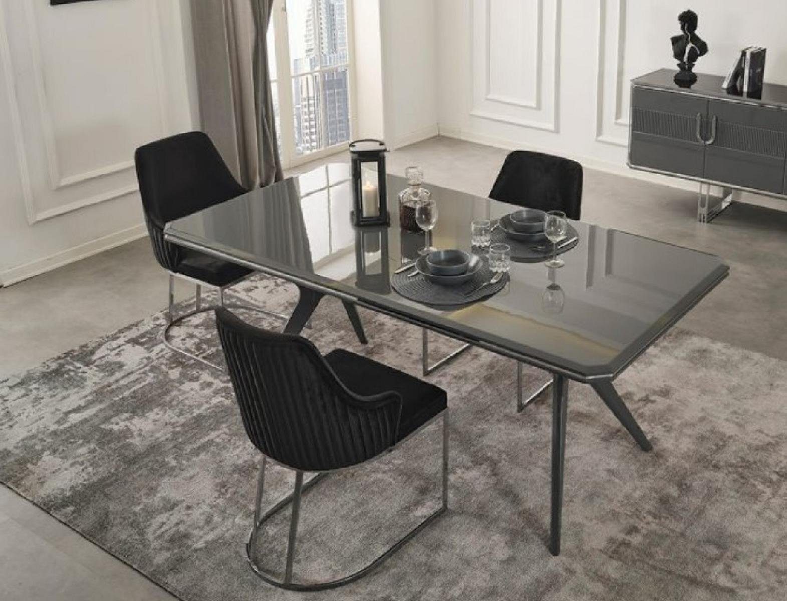 Luxus Esstisch Design Tische Metall Möbel Schwarz Esstisch JVmoebel Tisch Esstische
