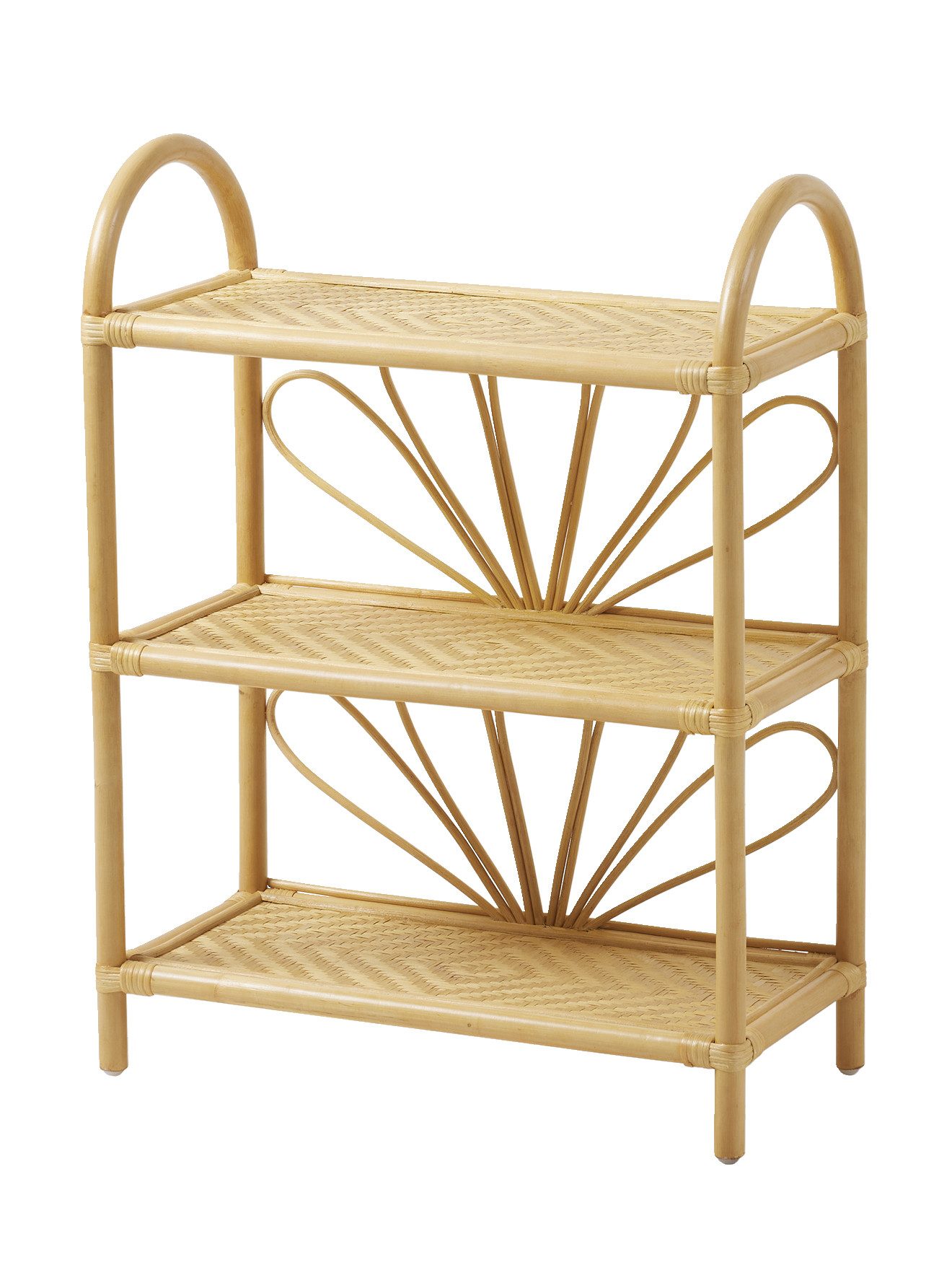 vertbaudet Bücherregal Kinderzimmer Regal mit 3 Böden, Rattan BOHO günstig online kaufen