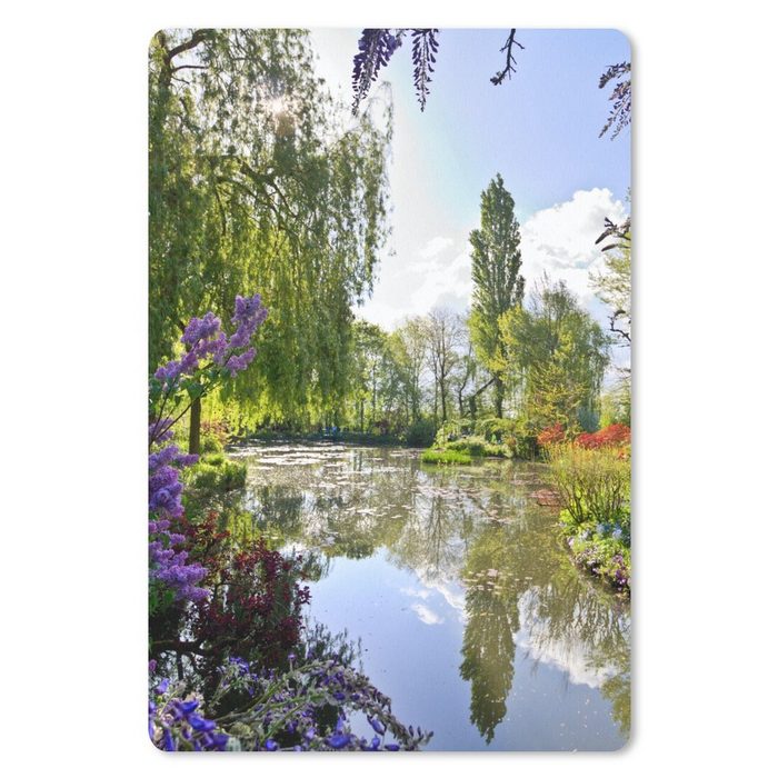 MuchoWow Mauspad Farben die sich im Wasser des Gartens von Monet in Frankreich (1-St) Gaming Mousepad Büro 18x27 cm Mausunterlage