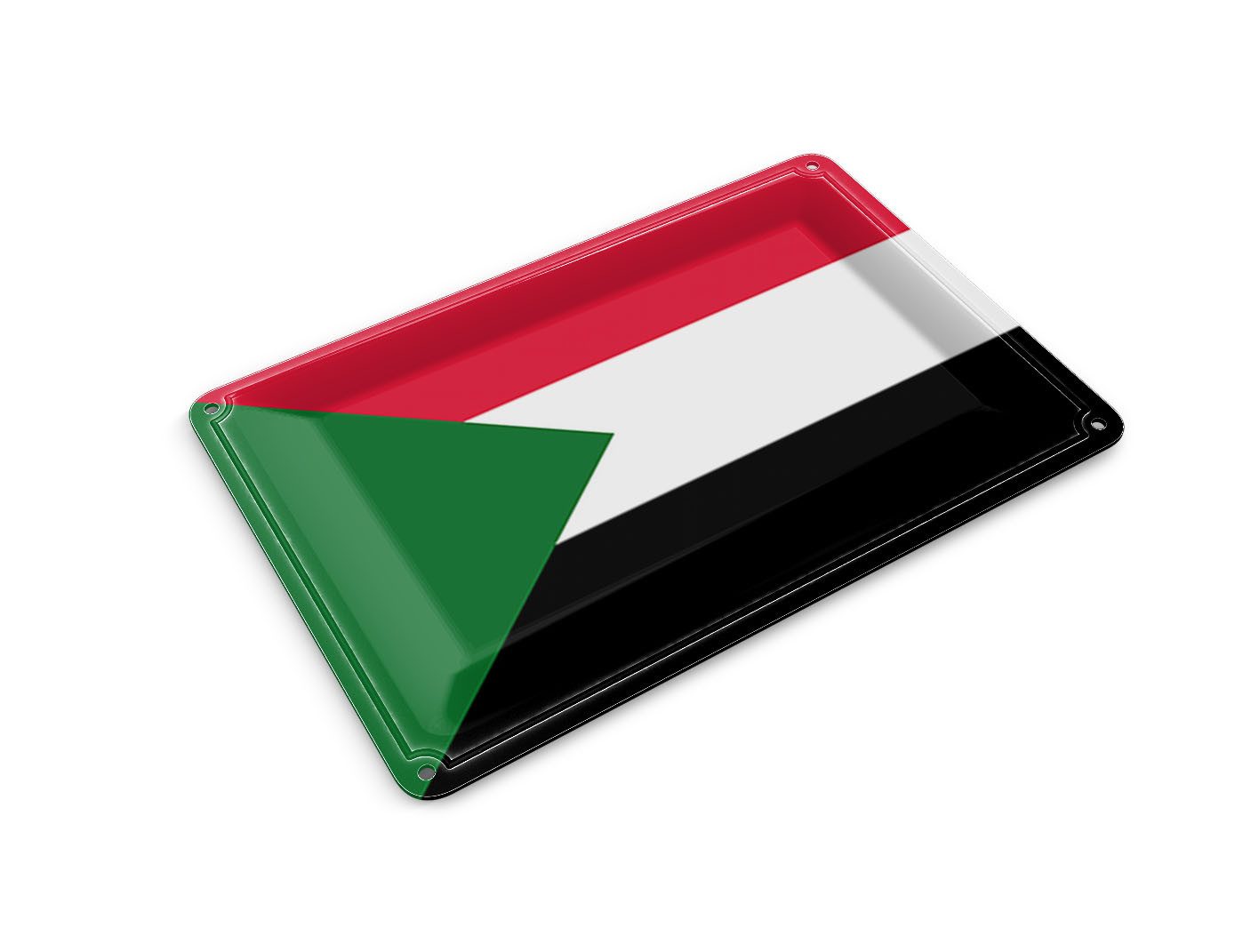 Femer GmbH Postkarte Flagge Sudan 14x10 cm Flag of Sudan, unfrankiert