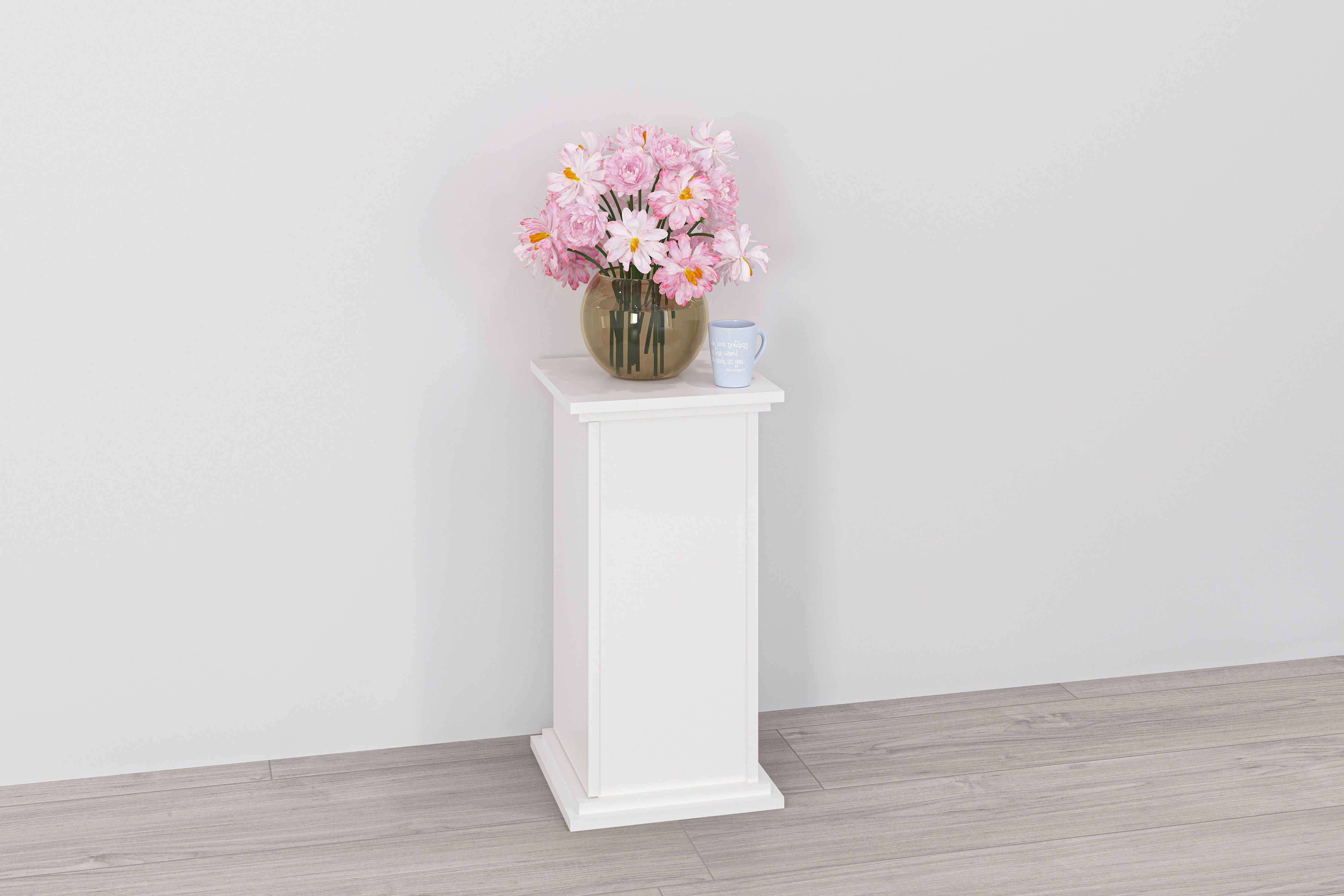 FMD Container Essex Standregal/Blumensäule, Stauraum in zwei Höhen, Breite 30 cm