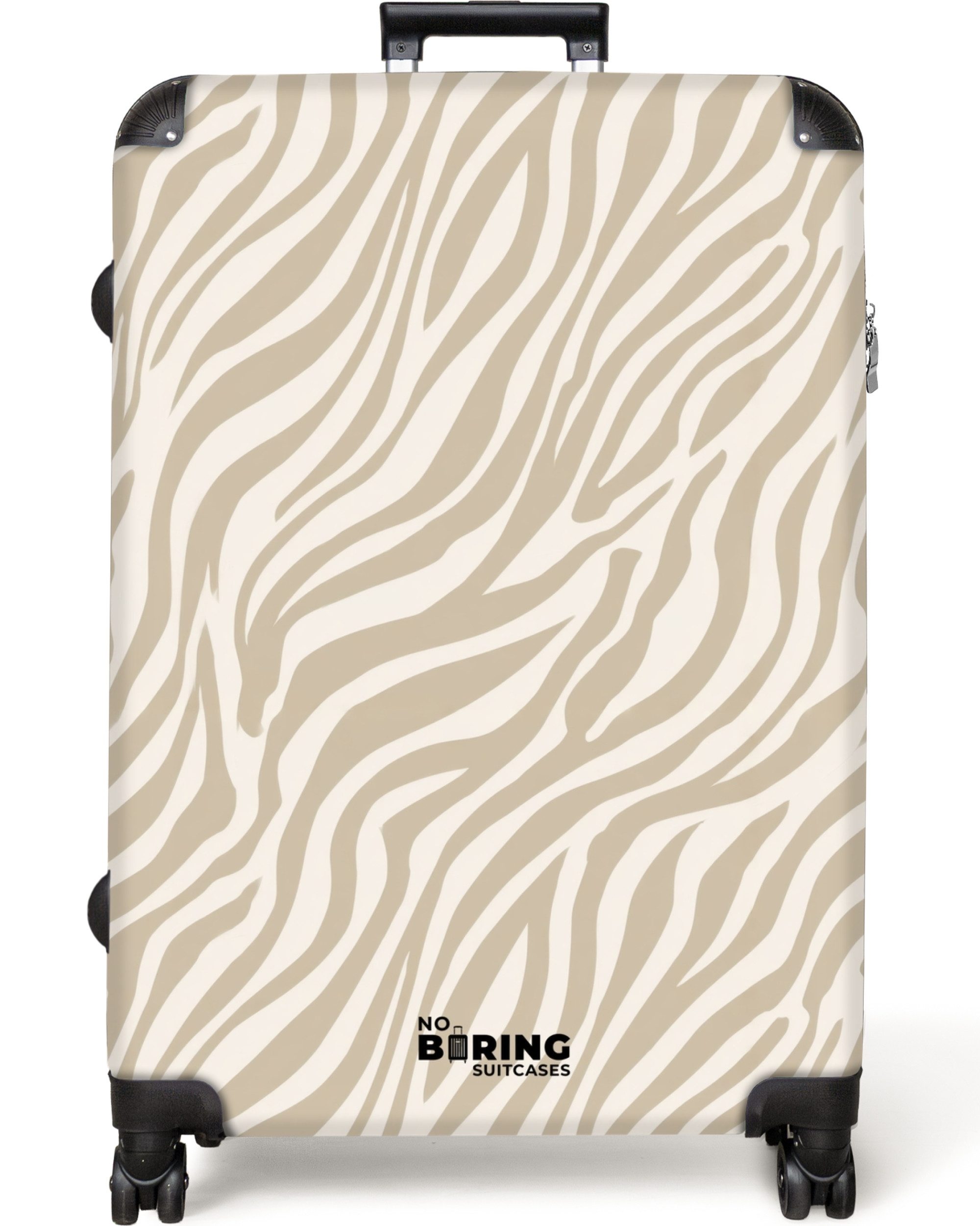 Hartschalen-Trolley Zebra - Muster - Beige 77 cm - 98 L