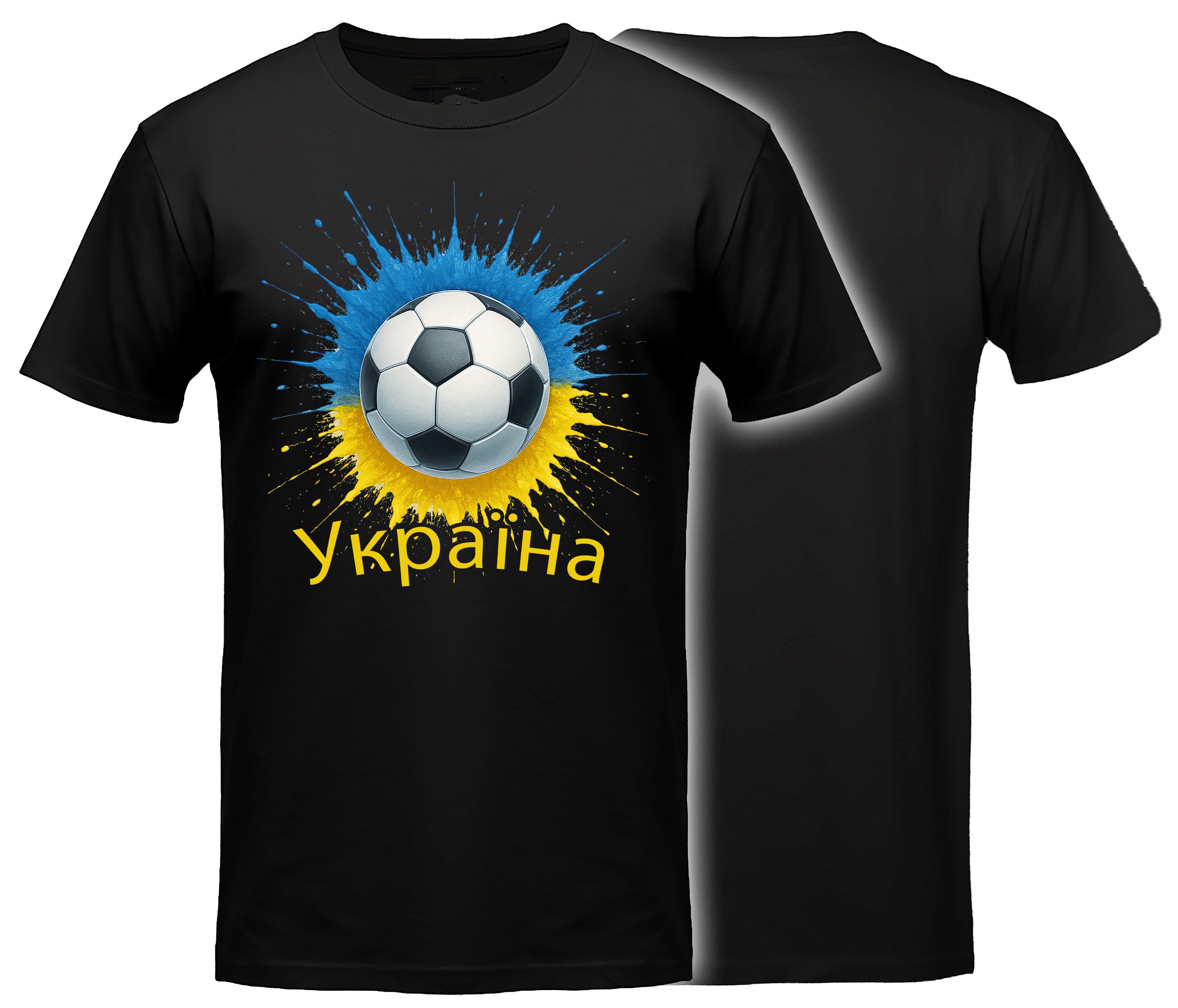 MyDesign24 T-Shirt Fussball Shirt - WM T-Shirt schwarz Herren und Damen Fussball kurzarm Ukraine Fan-Shirt i691