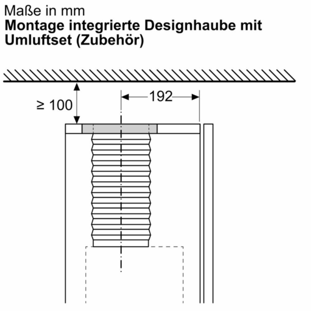 BOSCH Montagezubehör Dunstabzugshaube DWZ1IB1J6, Long Life Clean Air Umluftset (4 St)