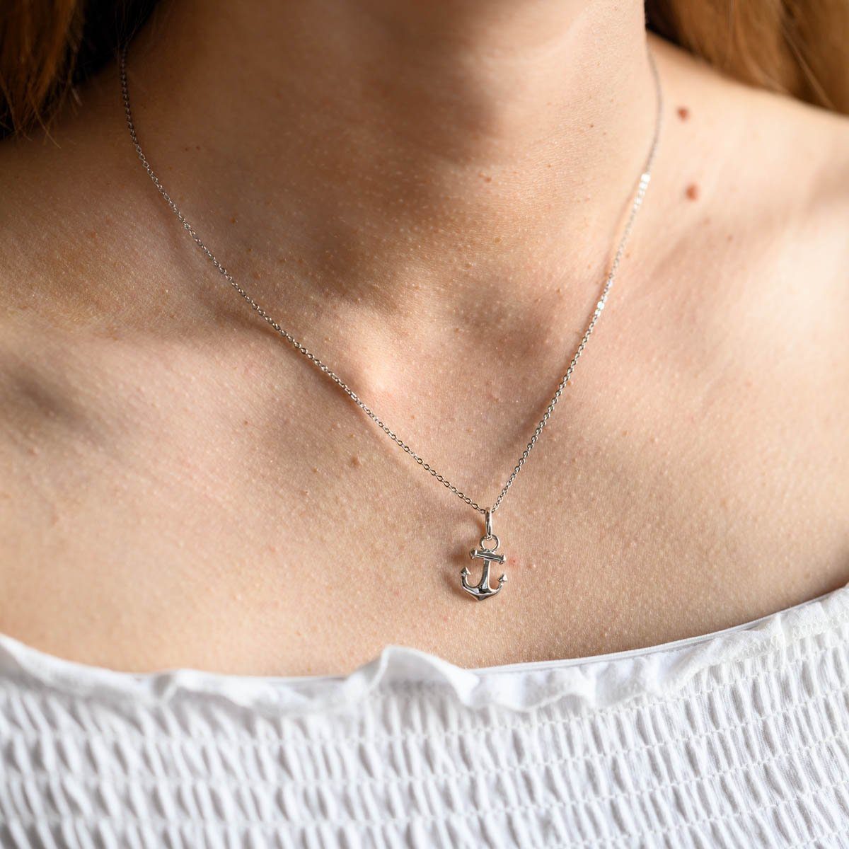 Materia Kettenanhänger Anker rhodiniert KA-288, aus 925 Sterling Silber günstig online kaufen