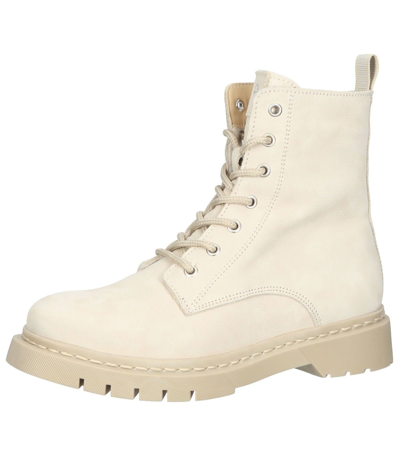 Tamaris Stiefelette Leder Schnürstiefelette Beige (21203358)