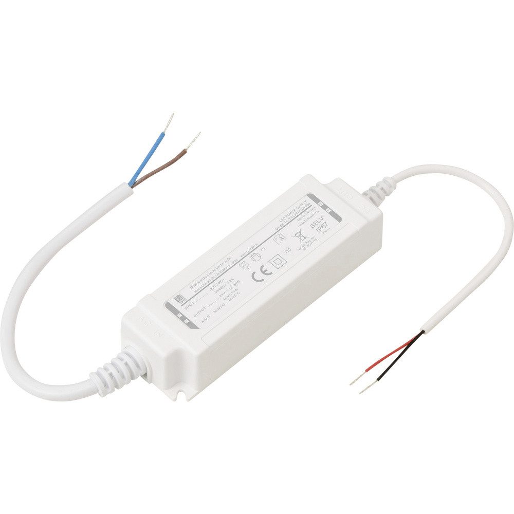TRU COMPONENTS TRU COMPONENTS TC-YCL24-2401000 LED-Trafo IP67 Konstantspannung 24 W LED Trafo