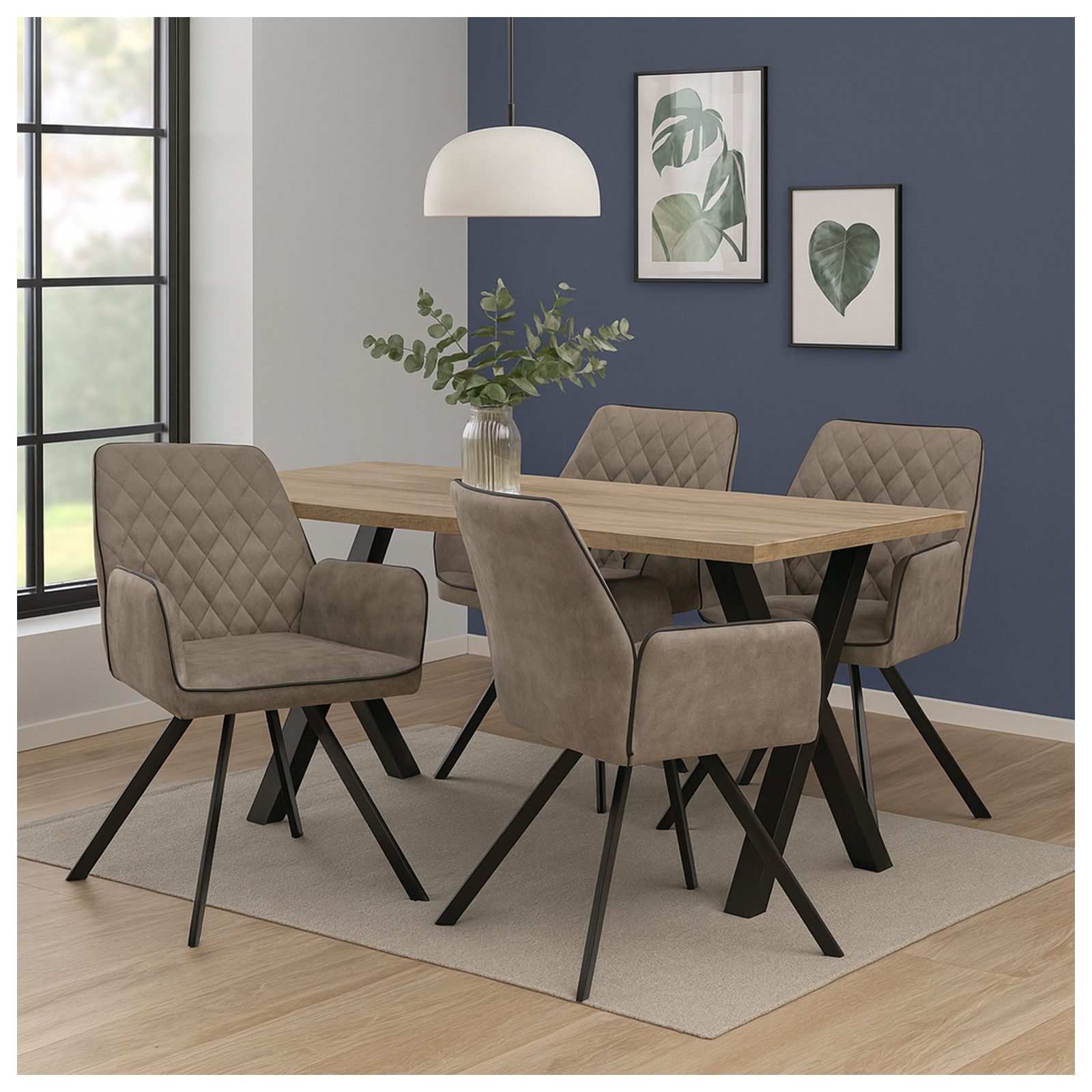 HTI-Living Polsterstuhl Esszimmerstuhl Tumalo Braun 2er-Set (Set, 2 St), Es günstig online kaufen