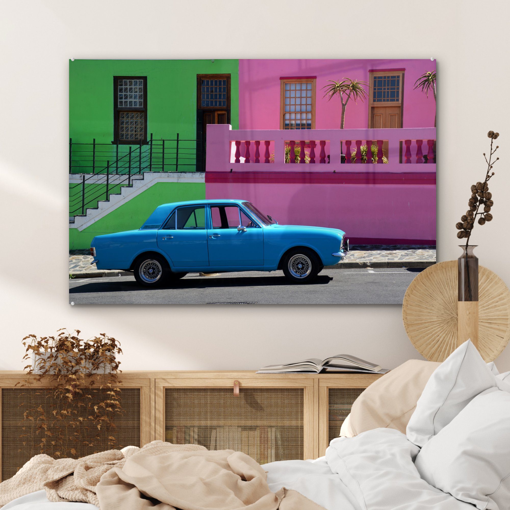 Acrylglasbild & MuchoWow Acrylglasbilder Wohnzimmer Oldtimer - (1 St), Farben, Schlafzimmer - Südafrika