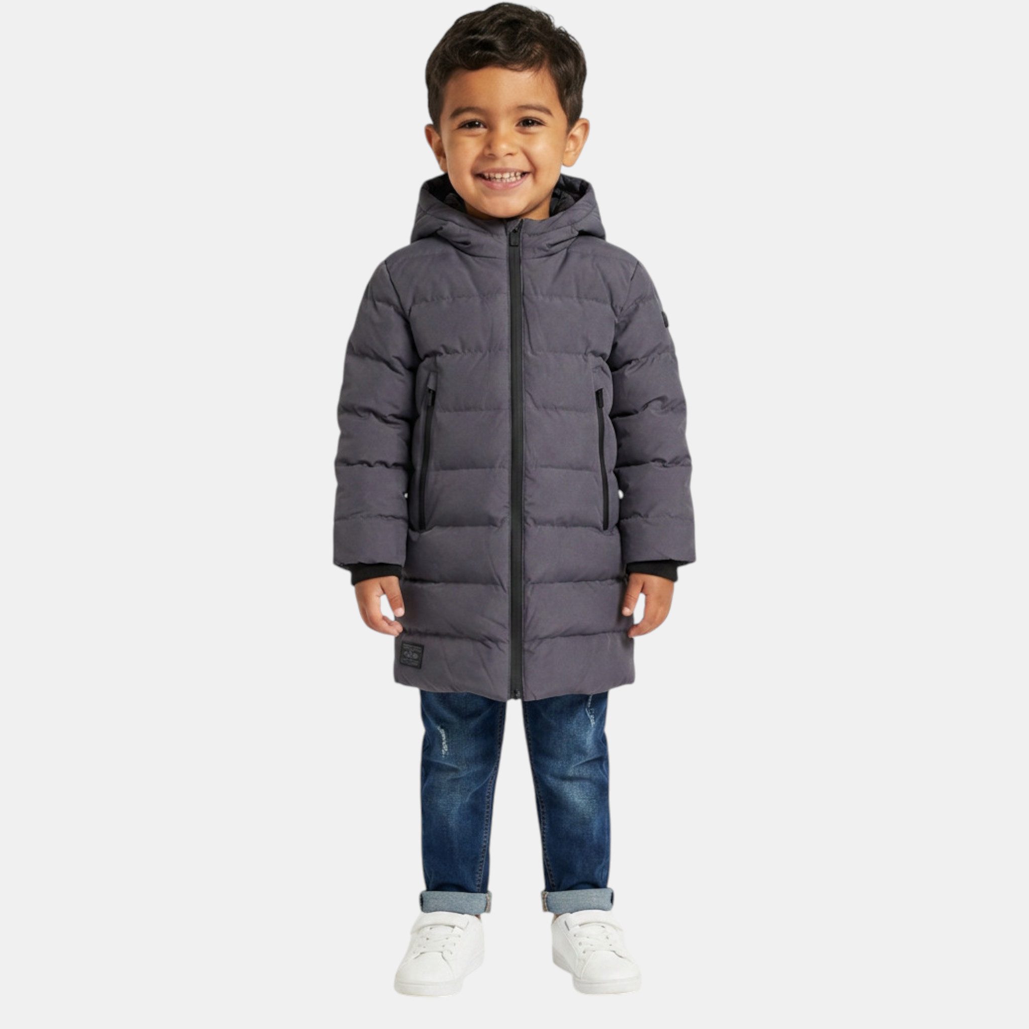Lee Cooper Parka Jungen Parka lange Winterjacke warm mit Kapuze in 4 Farben Kinderjacke Jungen Winterparka Jacke lang warm
