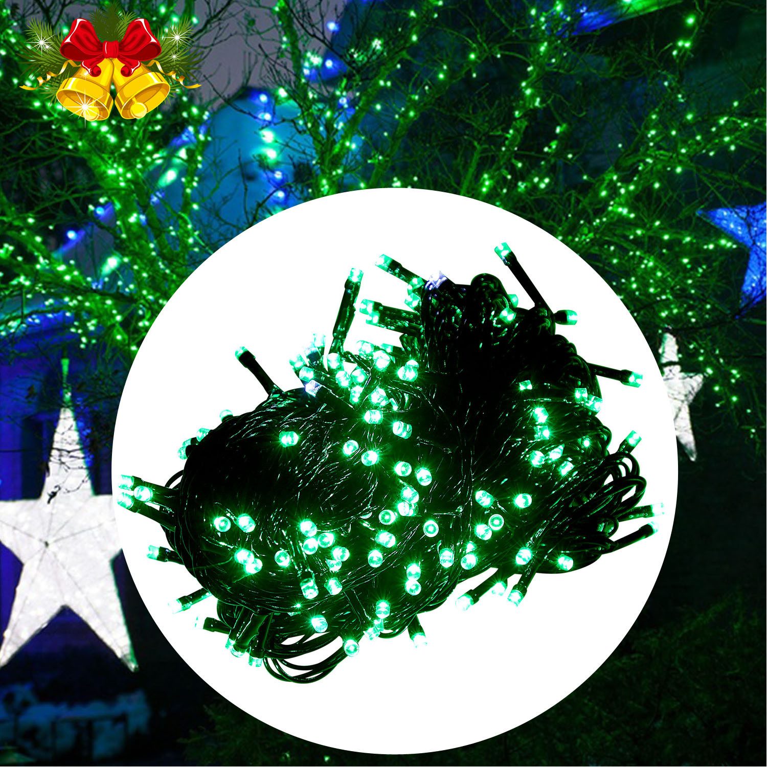 Qualra LED-Lichterkette 20M Weihnachtslichterkette 156/200LEDs Lichterkette günstig online kaufen