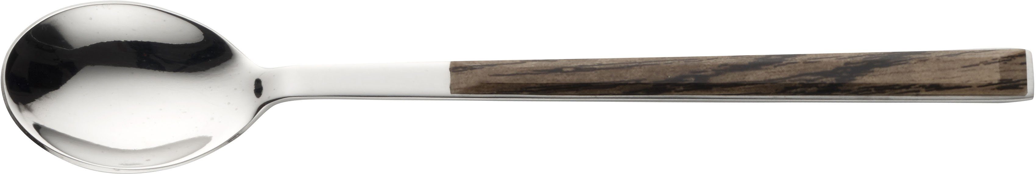 PINTINOX Kaffeelöffel Sushi Moka (6 Stück), Edelstahl 18/0 mit ABS Kunststoffgriff in Holzoptik