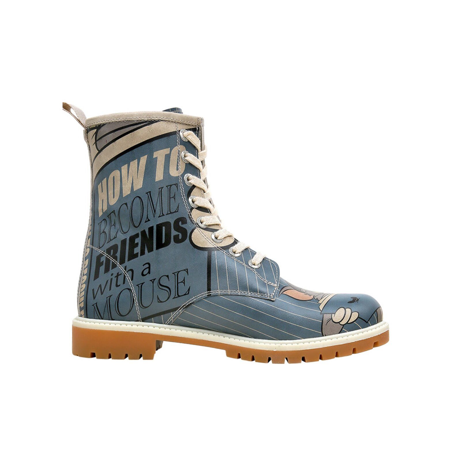 DOGO Long Boots Schnürstiefel Tom And Jerry Friends-With-A-Mouse Schnürboots Handgefertigt