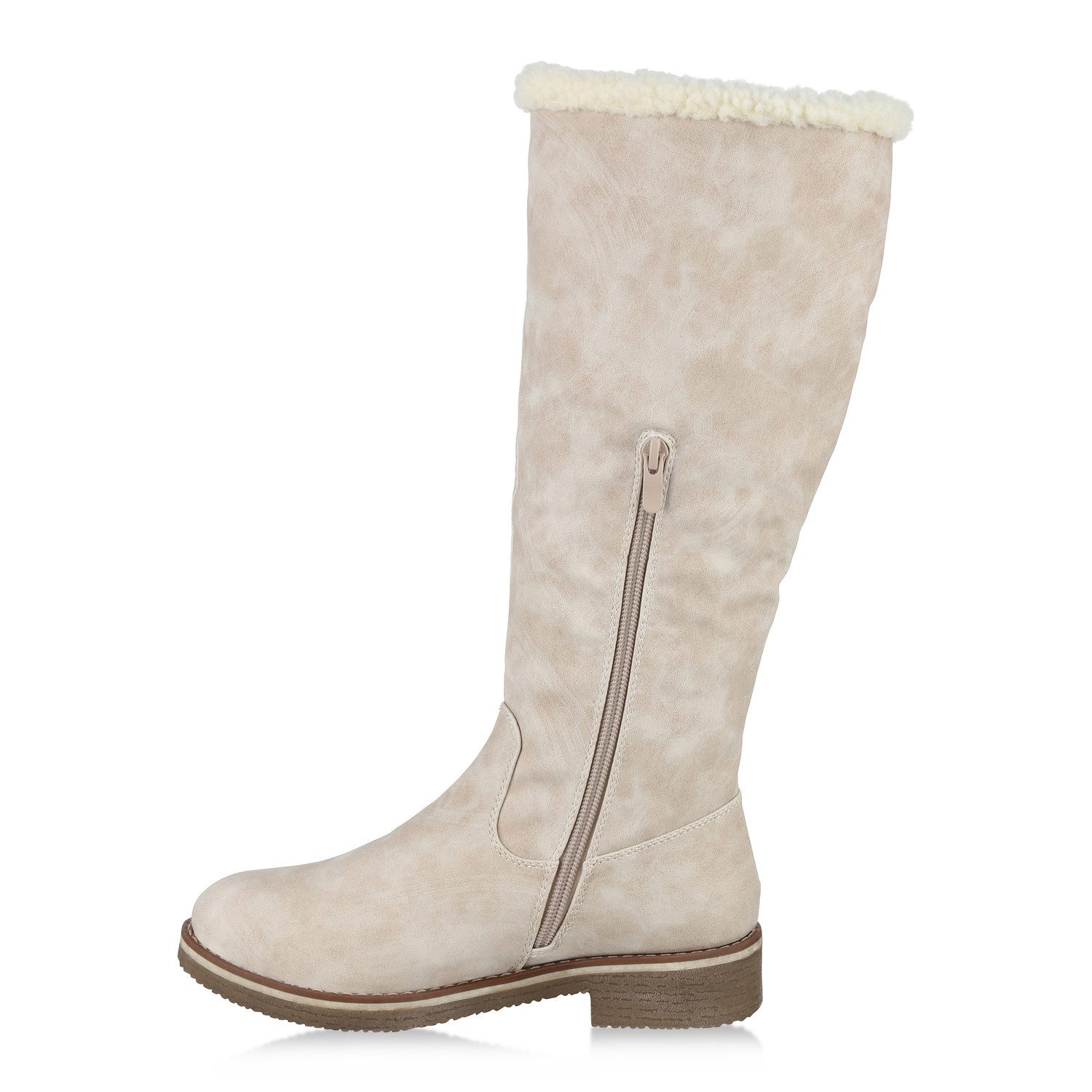 VAN HILL 820371 Winterstiefel Damen Winterstiefel Warm Gefütterte Stiefel Winter Boots Kunstpelz