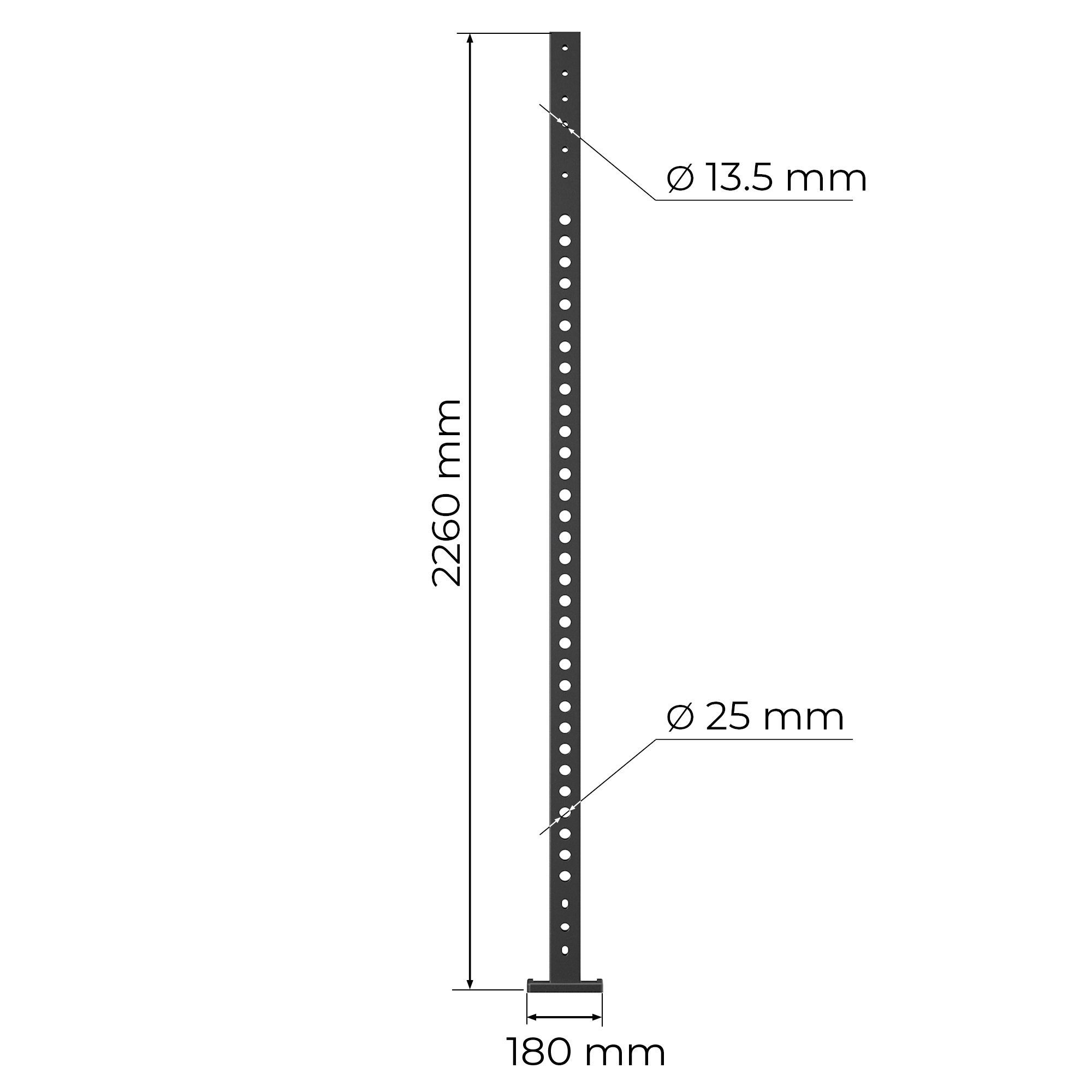 cm Rack Paarweise, R8 226 2 verfügbar Höhe, Farboptionen Black Power ATLETICA Upright