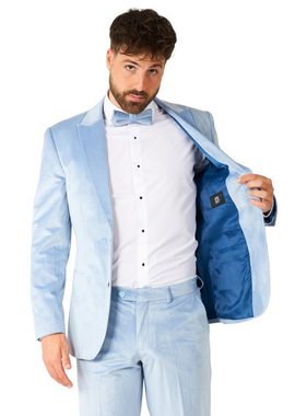 Opposuits Anzug Vintage Blue Velvet Deluxe Samtanzug Eleganter Samtanzug in hochwertiger Ausführung