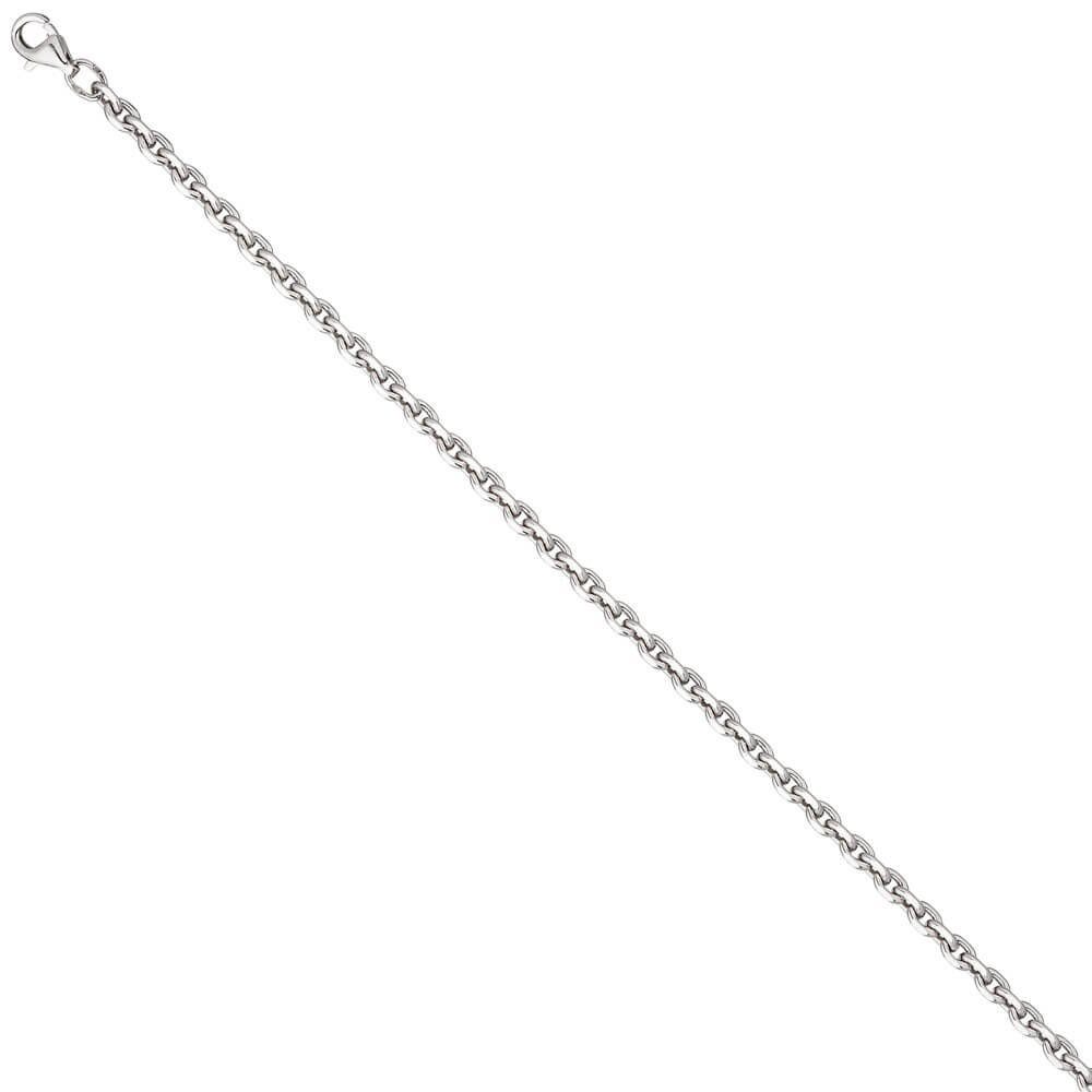 Schmuck Krone Silberkette 3,4mm Halskette Kette Silber 55cm diamantiert Ankerkette aus Collier 925