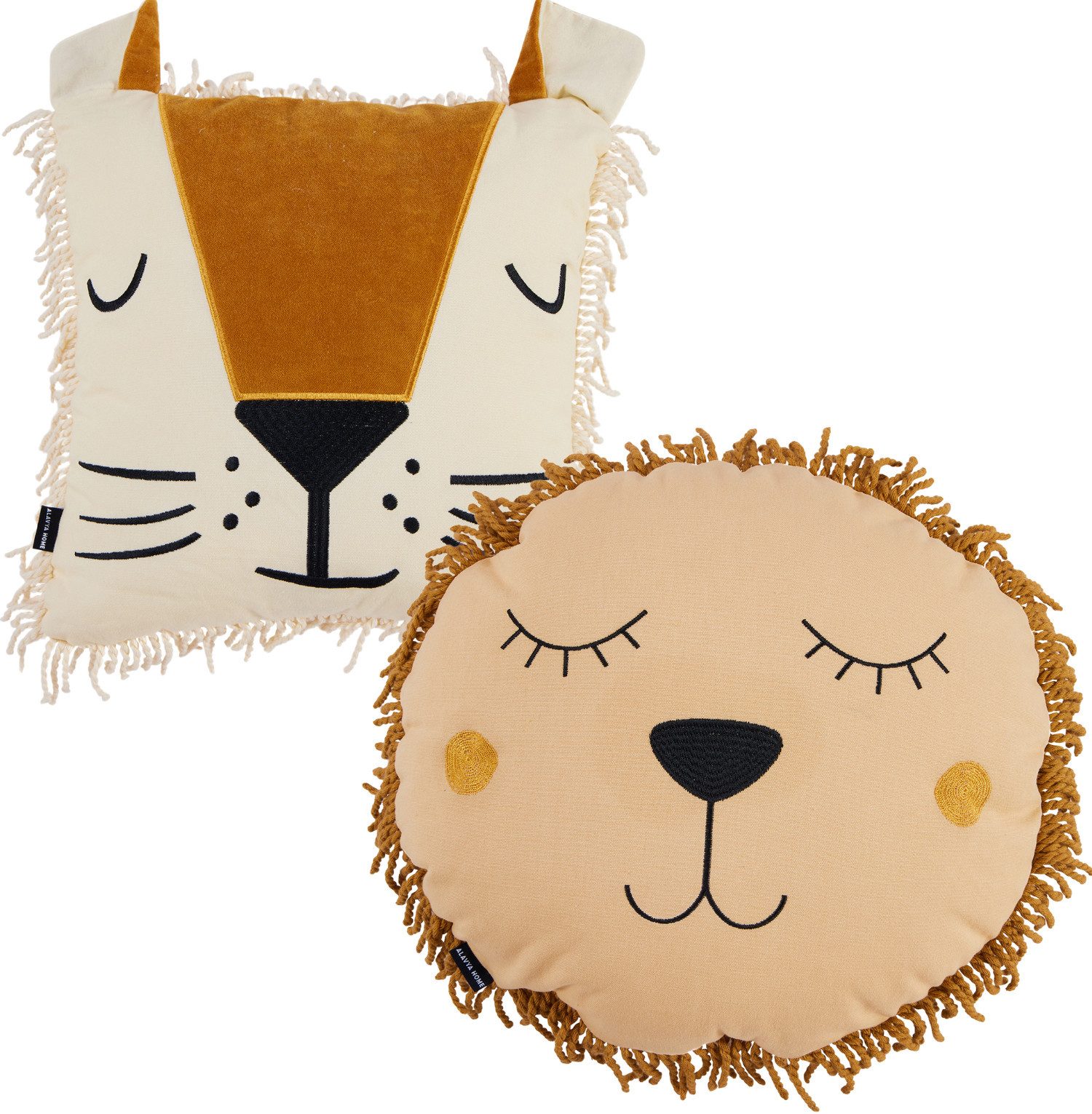 Alavya Home® Dekokissen Kinderkissen 2-tlg SET Kuschelkissen Kinder Flausch günstig online kaufen