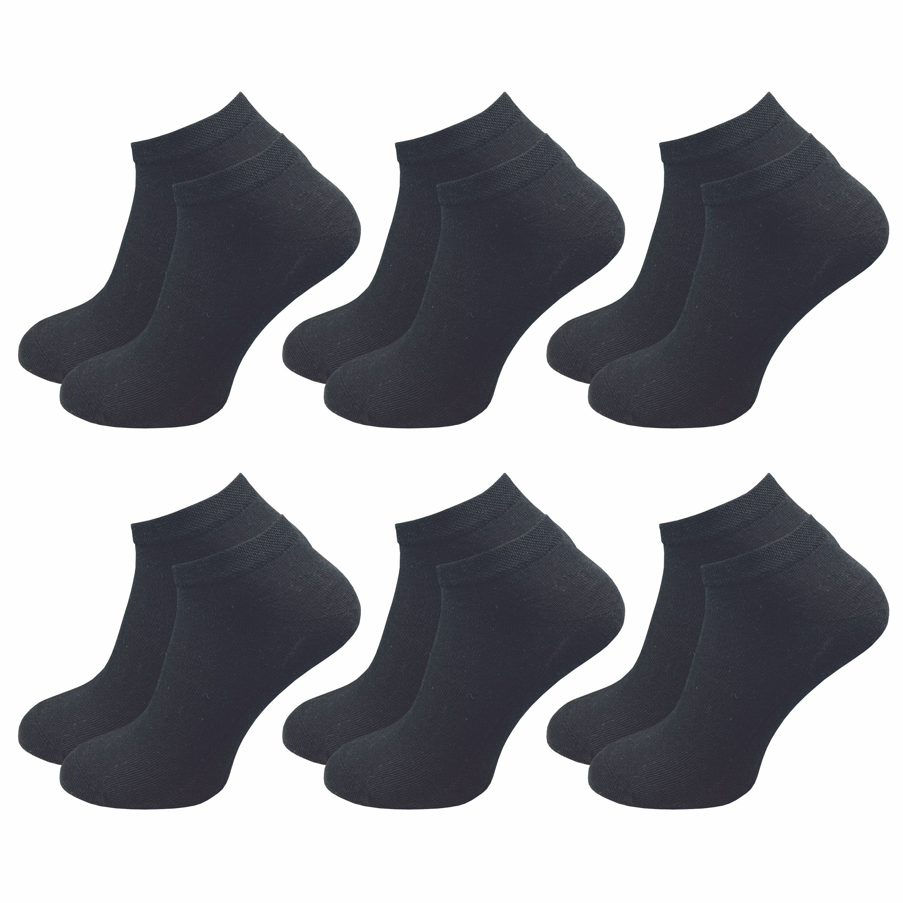 Sneakersocken Ohne Turnschuhen und Kombination Sneakern und GAWILO für Kurze weiß schwarz, (6 Paar) Extra Damen ideal mit drückende Socken Weich Zehennaht, in zur