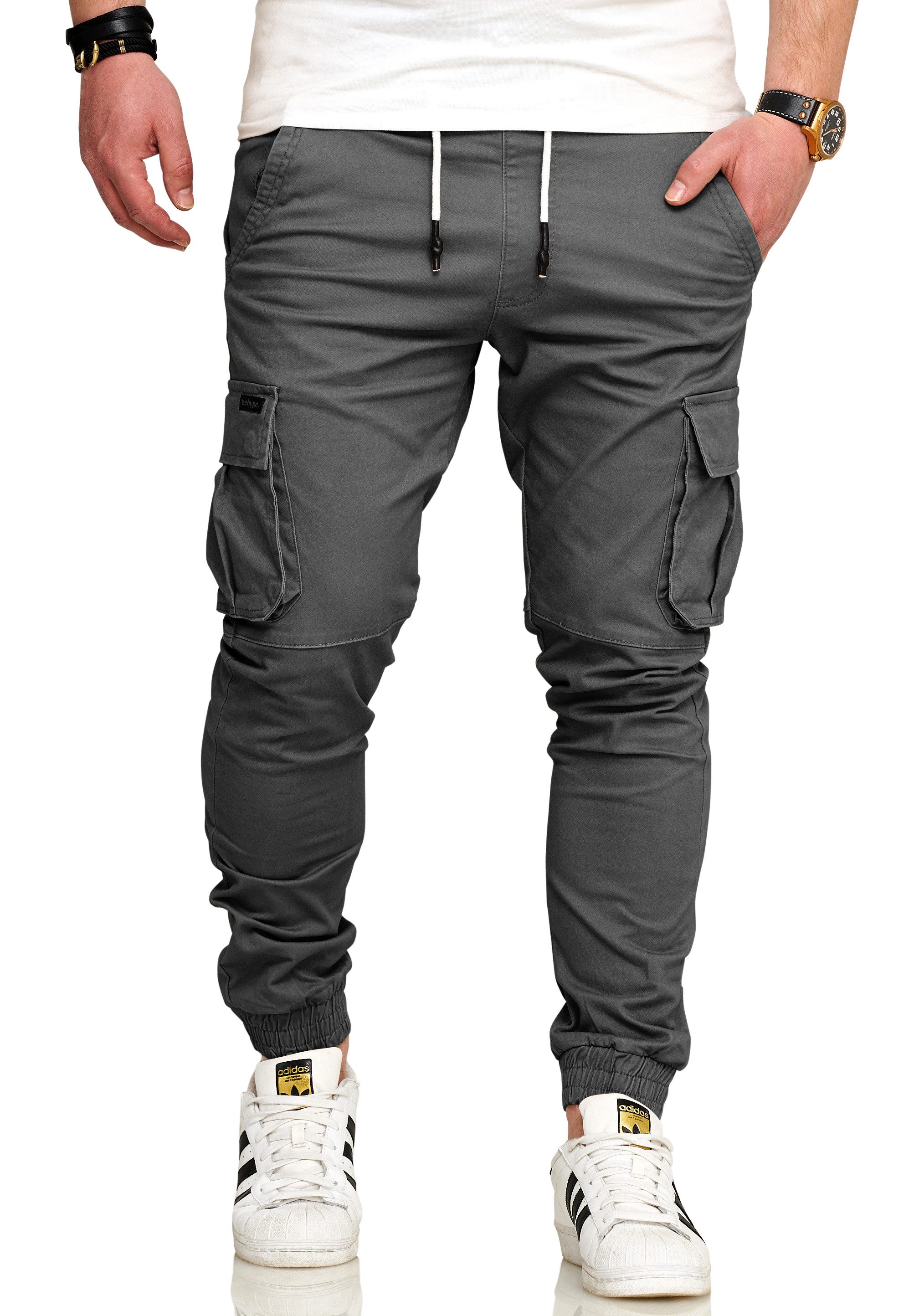 SOULSTAR Cargohose S2LOM Herren Chino Jogger Jeans Hose Stoffhose Freizeithose