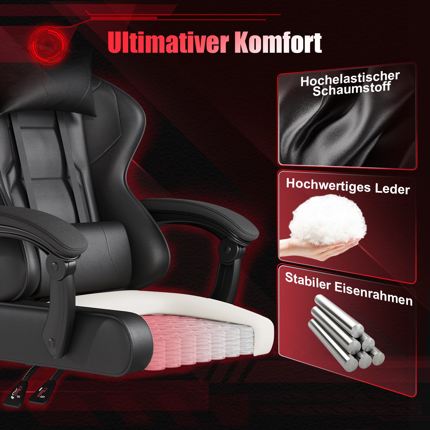 HOMALL Gaming Chair Gaming Stuhl hoher günstig online kaufen