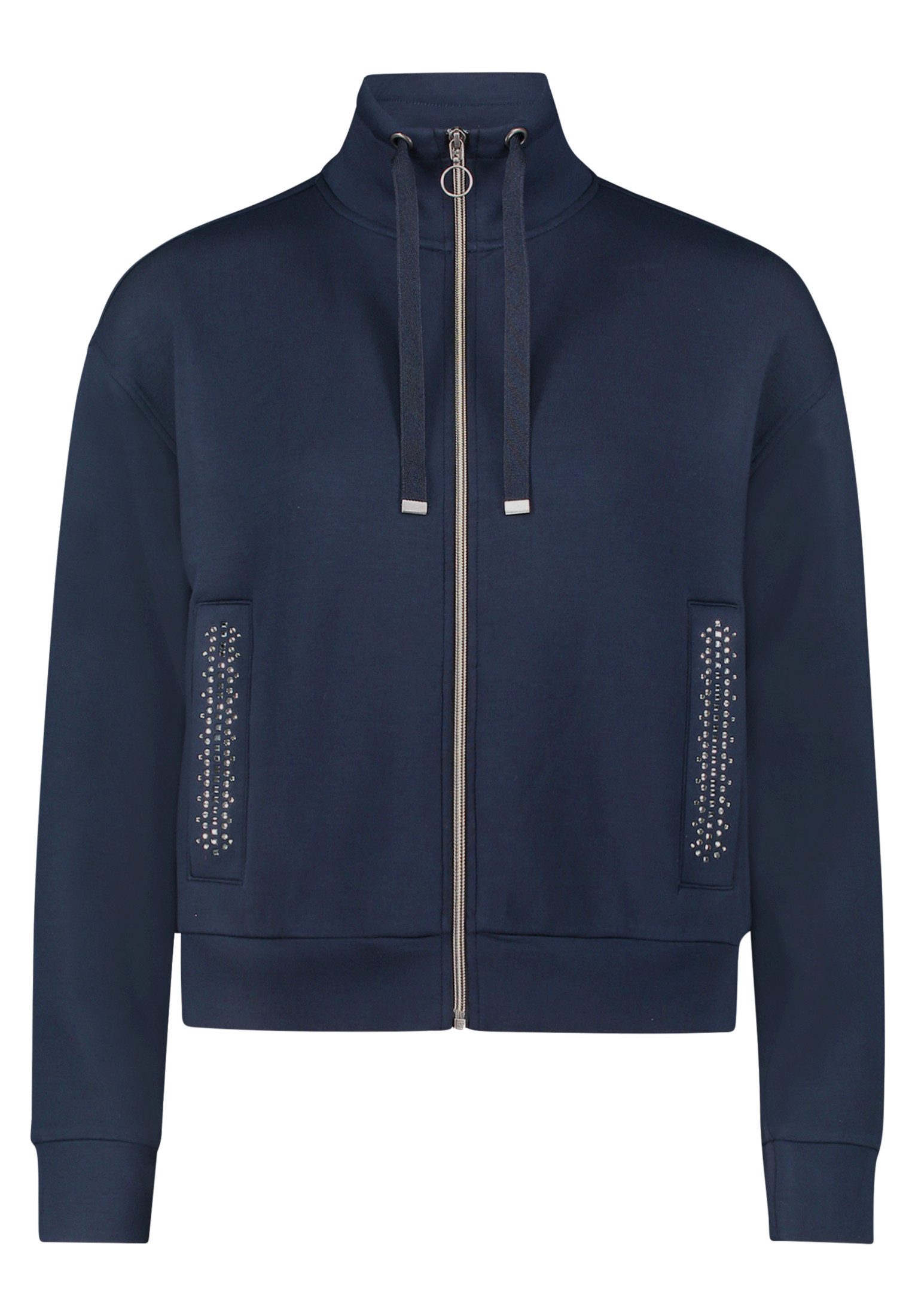 Sweatjacke Damen mit Rippenstruktur