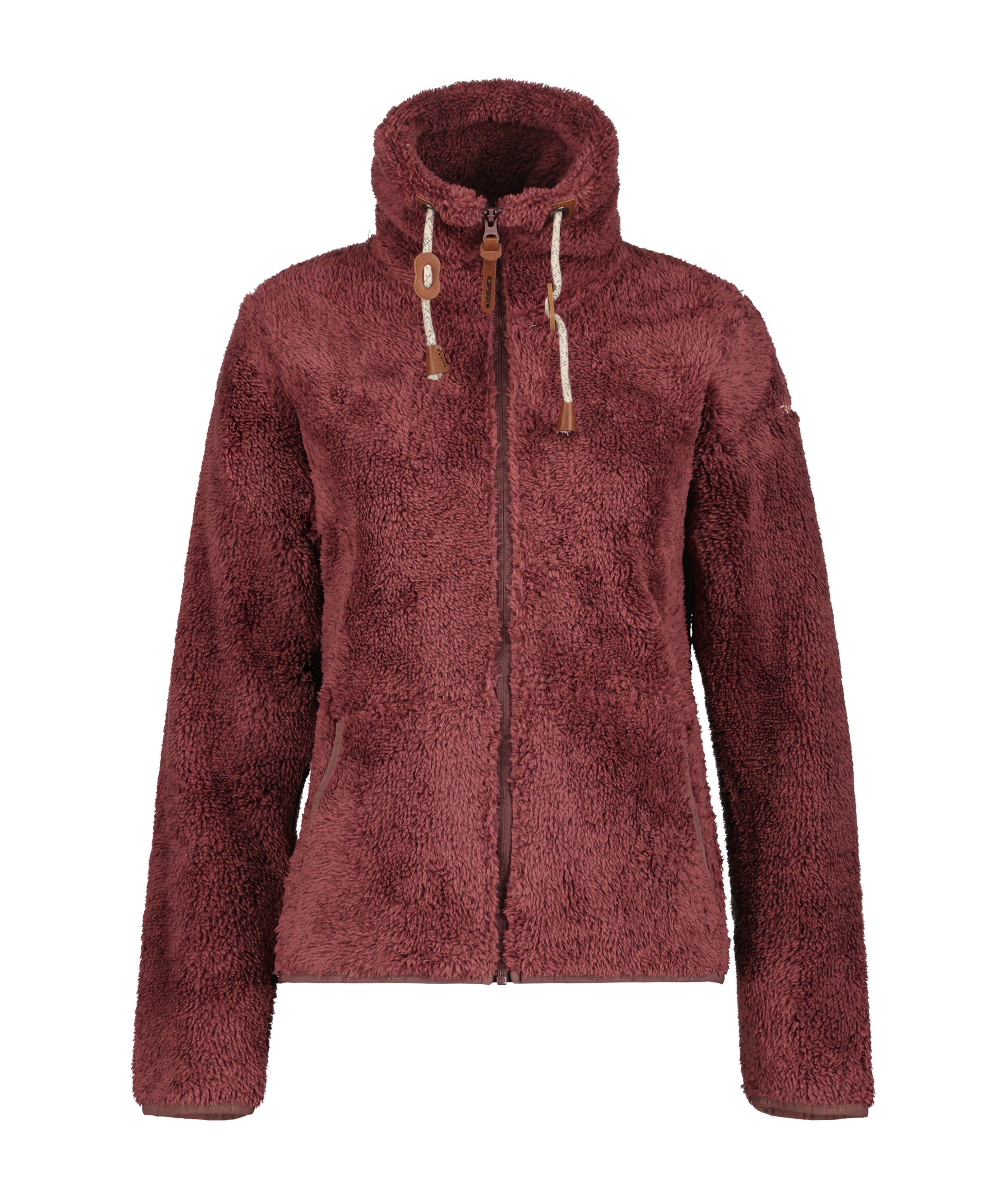 mit Icepeak KUSCHELFLEECEJACKE D PLUM COLONY Fleecejacke Kordel