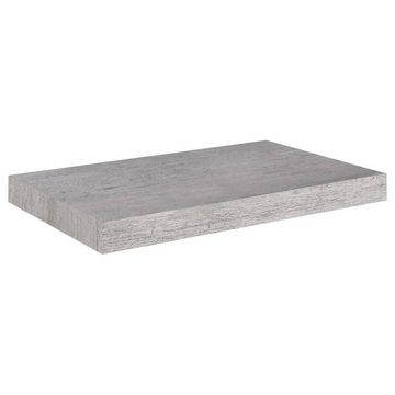 furnicato Wandregal Schweberegale 2 Stk. Betongrau 50x23x3,8 cm MDF