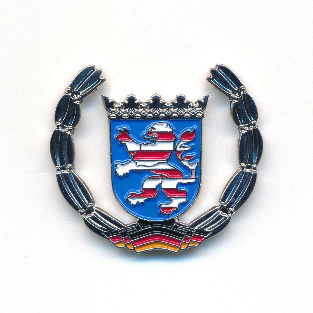 hegibaer Anstecknadel Land Hessen Wappen Wiesbaden Frankfurt Deutschland Pin Anstecker 0921 (1-tlg), Edel und Exklusiv