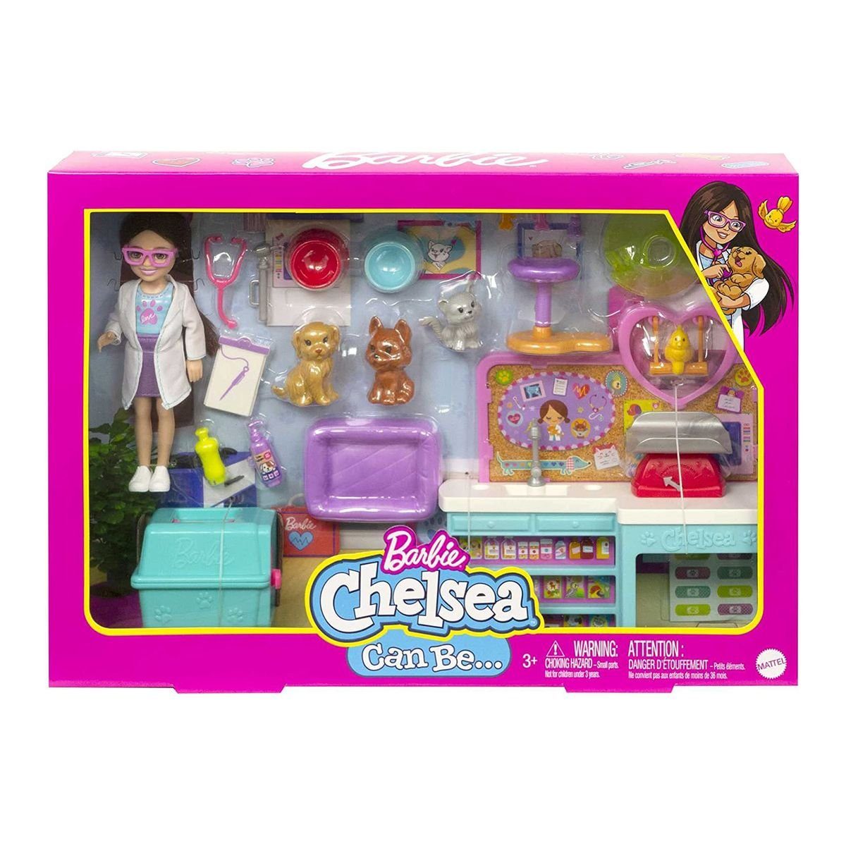 Spielwelt Mattel HGT12 - Barbie - Chelsea can be... - Tierklinik mit Zubehör, S