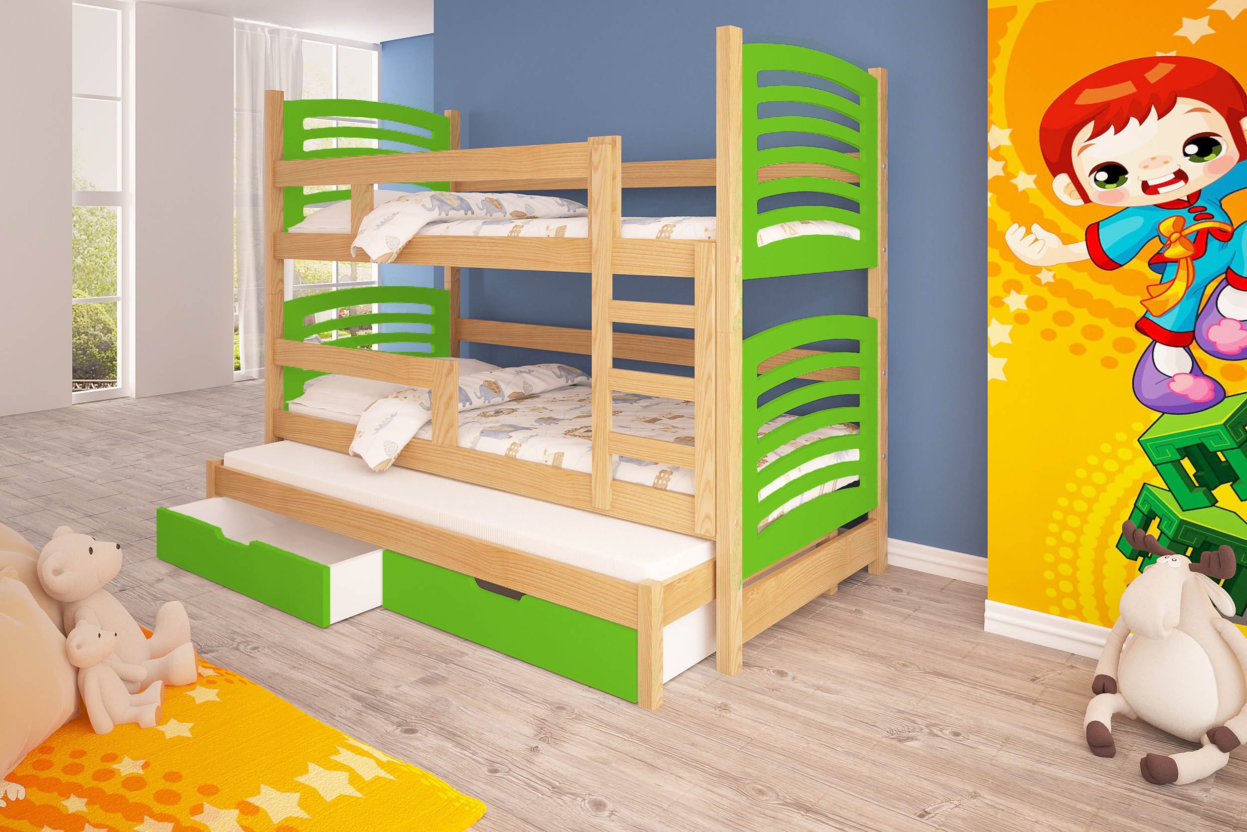 thematys Hochbett Etagenbett optional mit Ausziehbett günstig online kaufen