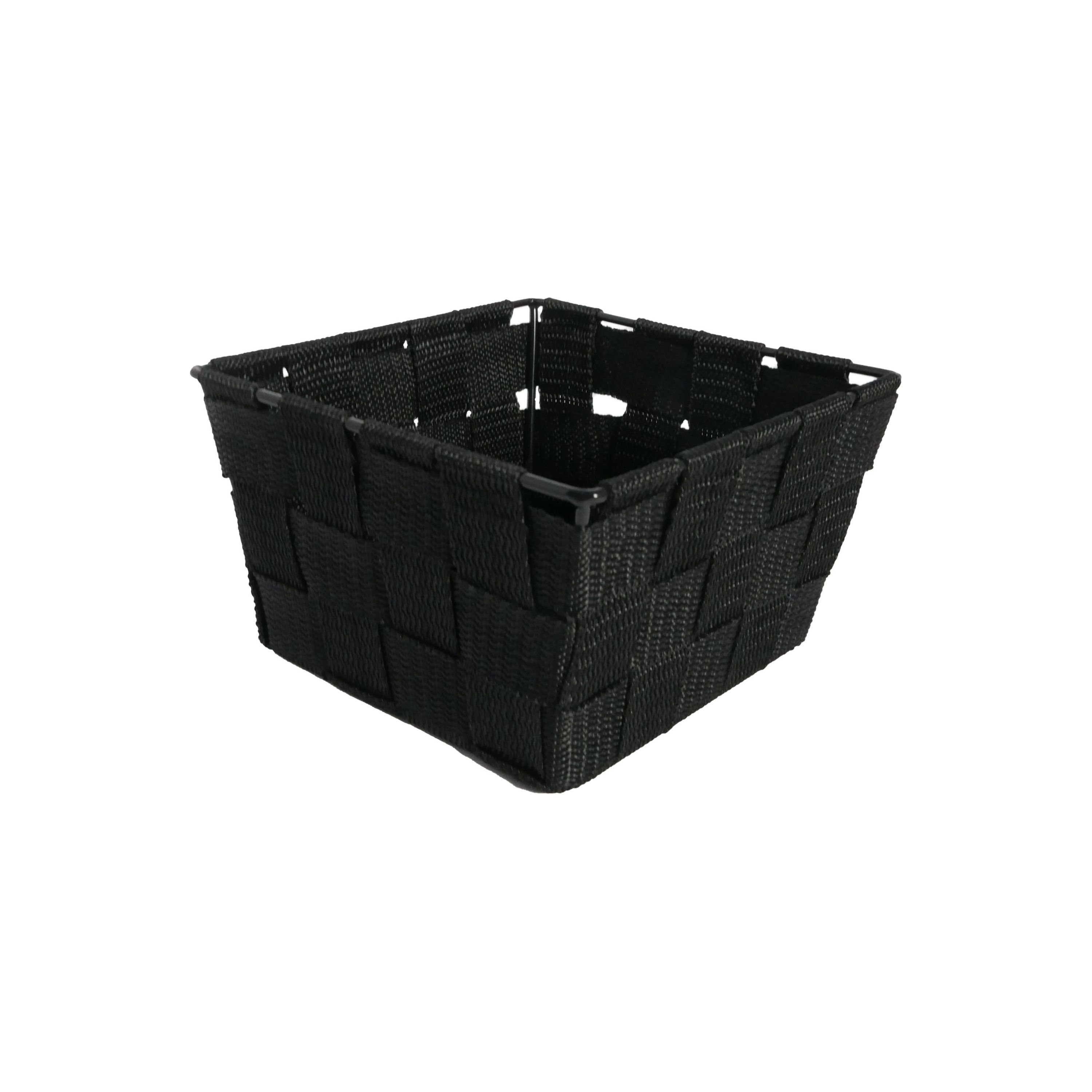 B&S Regalkorb Regalkorb schwarz Ordnungsbox quadatisch 15 x 15 cm