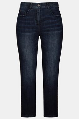 Ulla Popken Regular-fit-Jeans Jeans Sarah glitzerndes Paillettenband