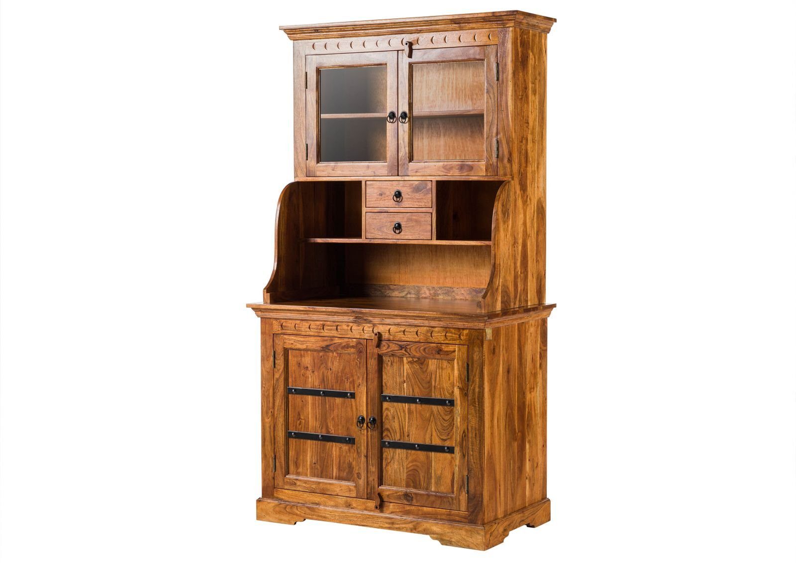 Massivmoebel24 Buffet #0510 (Buffet Akazie 106x60x196 honig lackiert OXFORD #0510)