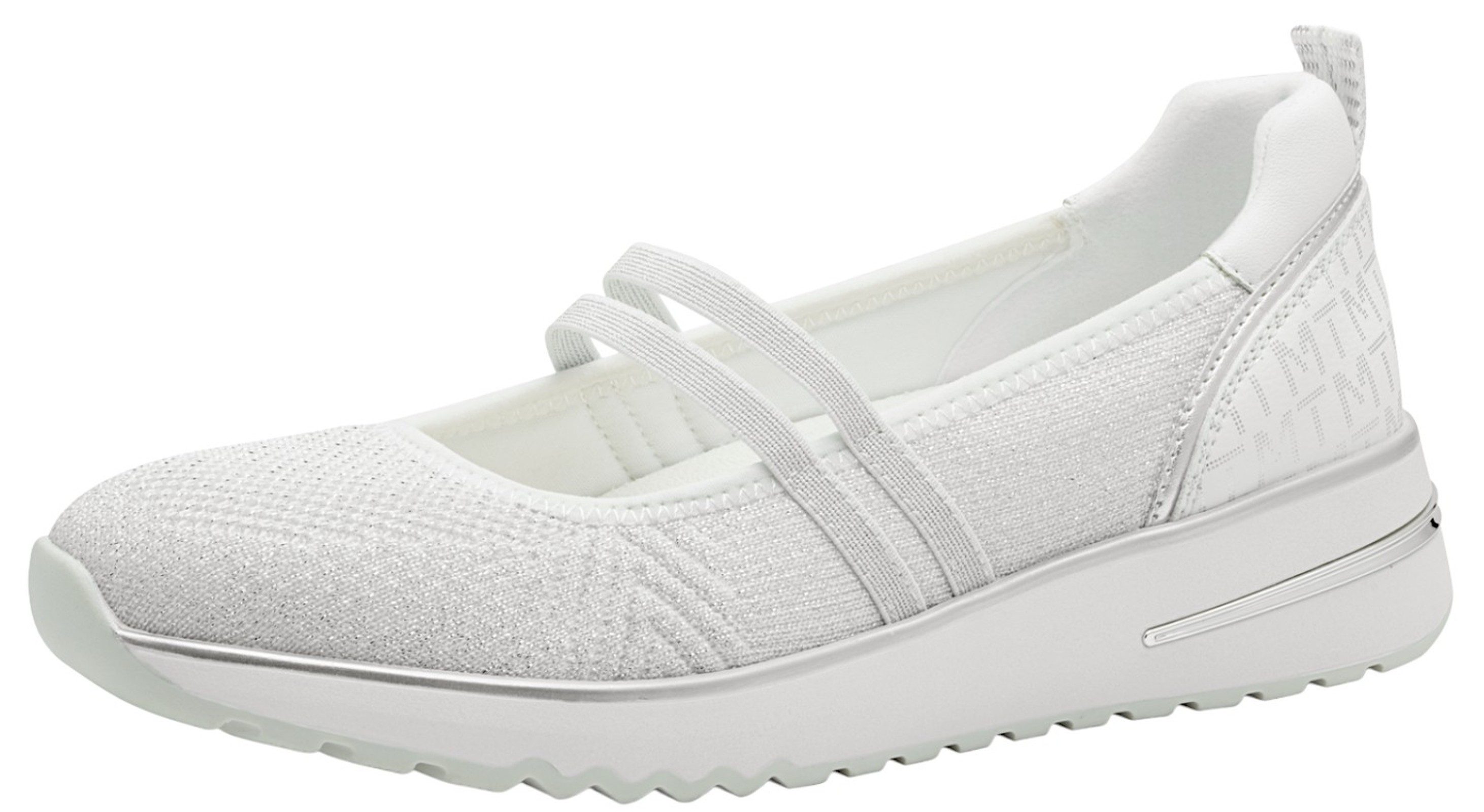 2-22181-44 197 White Comb Ballerina