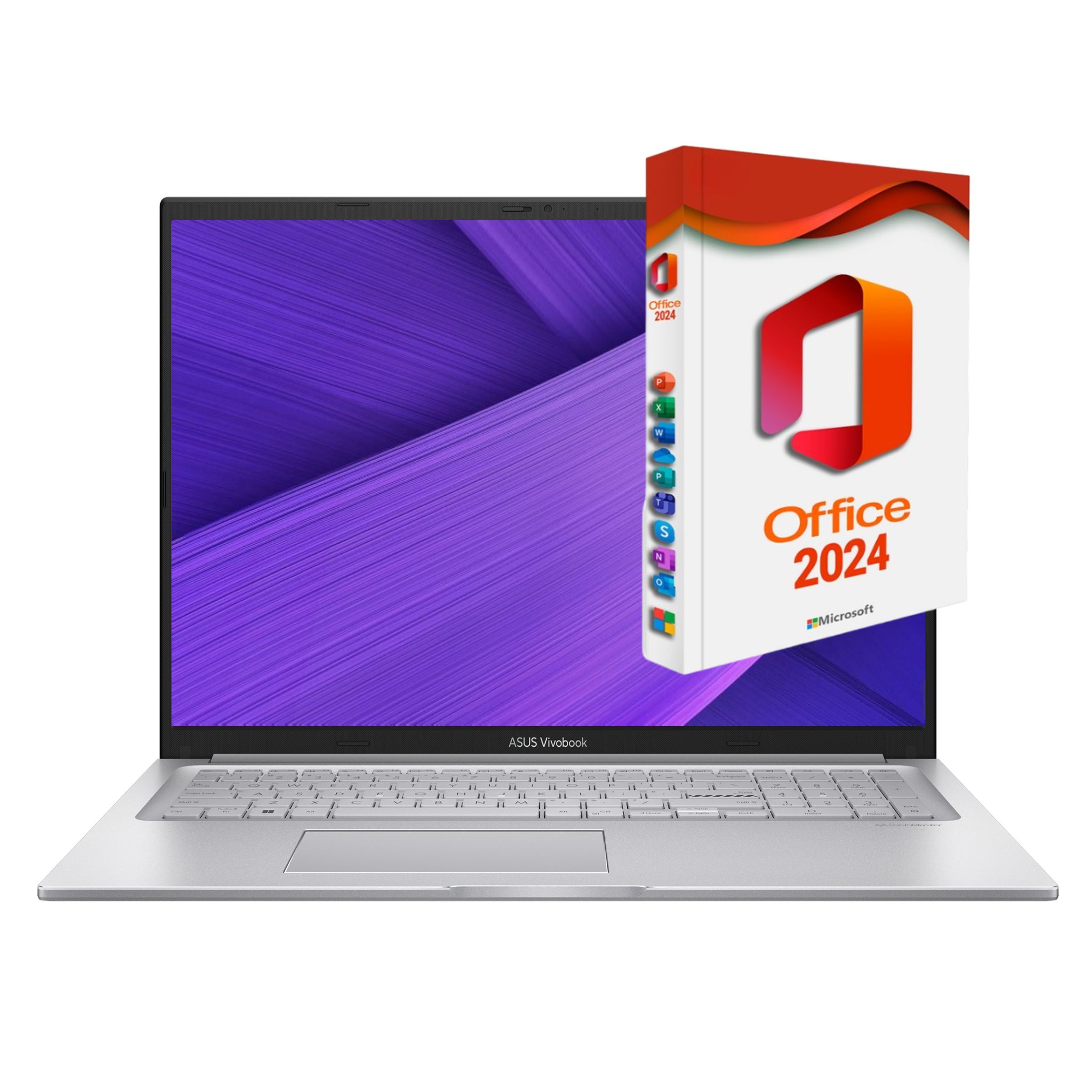 Asus Vivobook 16 - Ryzen 7, Business-Notebook (40,64 cm/16 Zoll, AMD Ryzen 7 7730U, AMD Radeon Graphics, 8 GB, 256 GB SSD, Windows 11 Pro, MS Office 2024 Pro, beleuchtete Tasten)