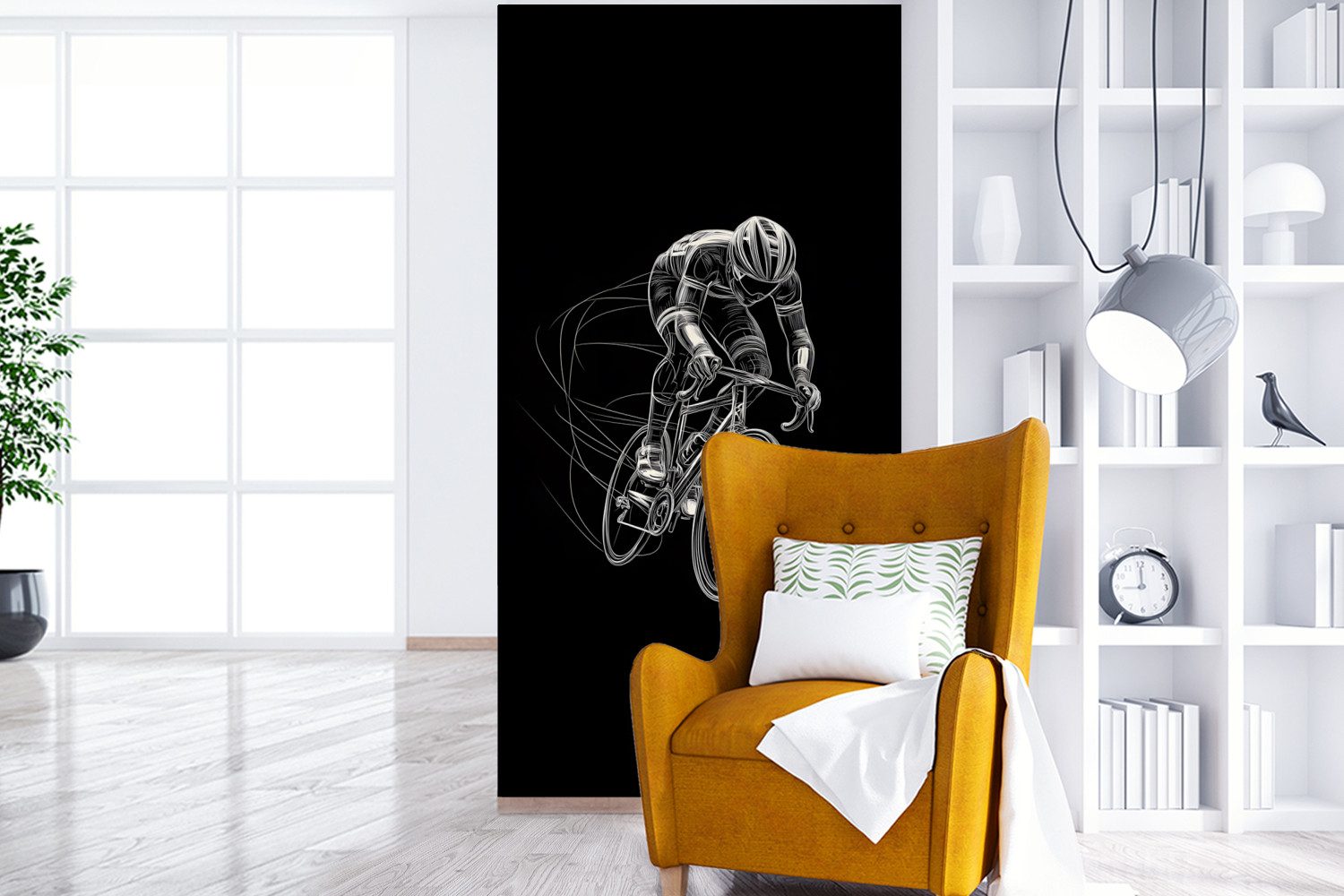 MuchoWow Fototapete Strichzeichnung - Weiß - günstig online kaufen