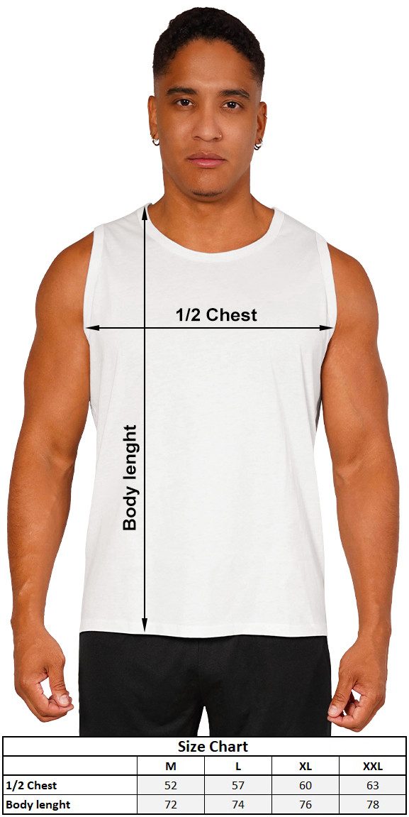 Stark Soul® Tanktop Tank Top Herren, Ärmelloses Sommer Shirt, aus reiner Baumwolle Single Jersey