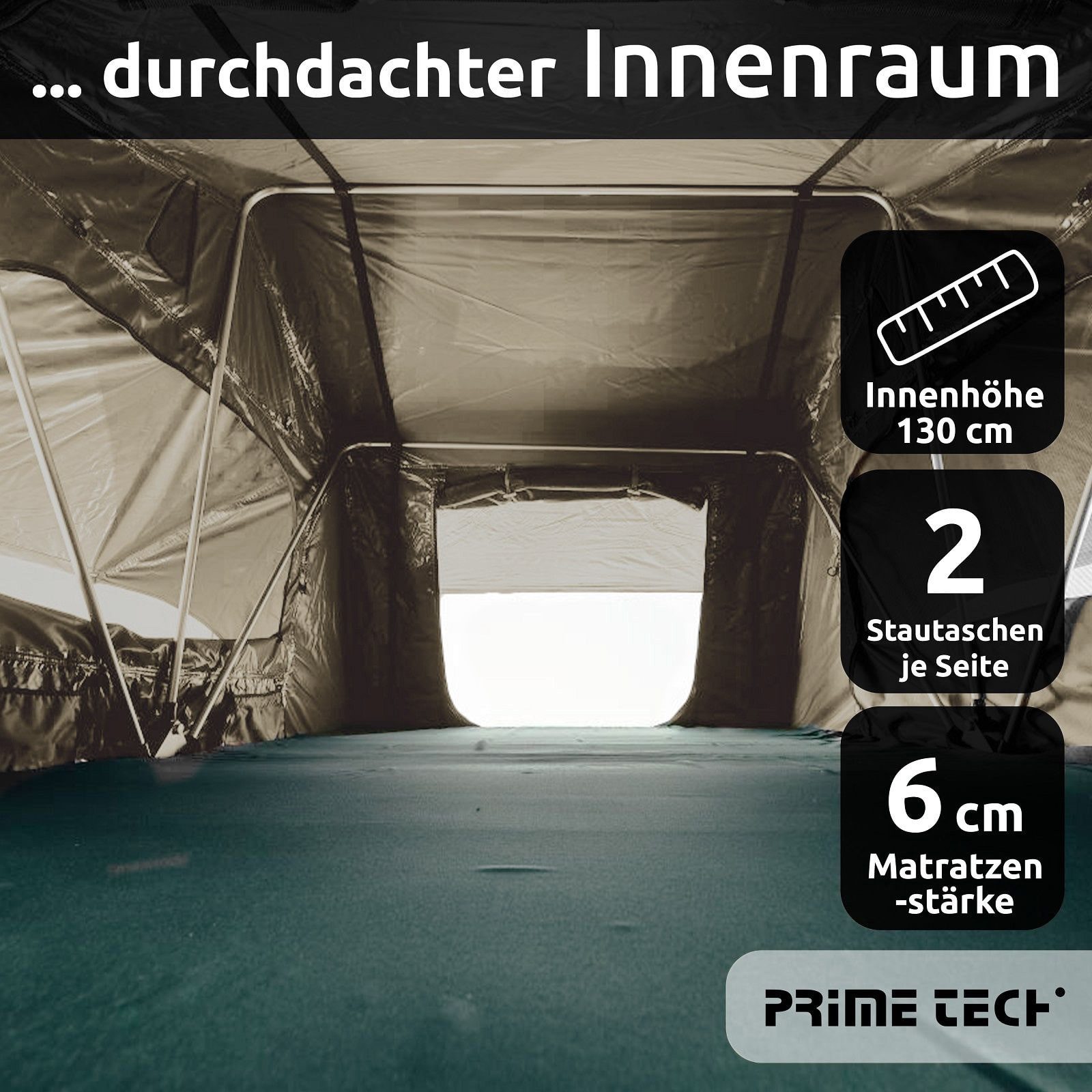 Prime Tech Dachzelt Wasteland L, Personen: 2