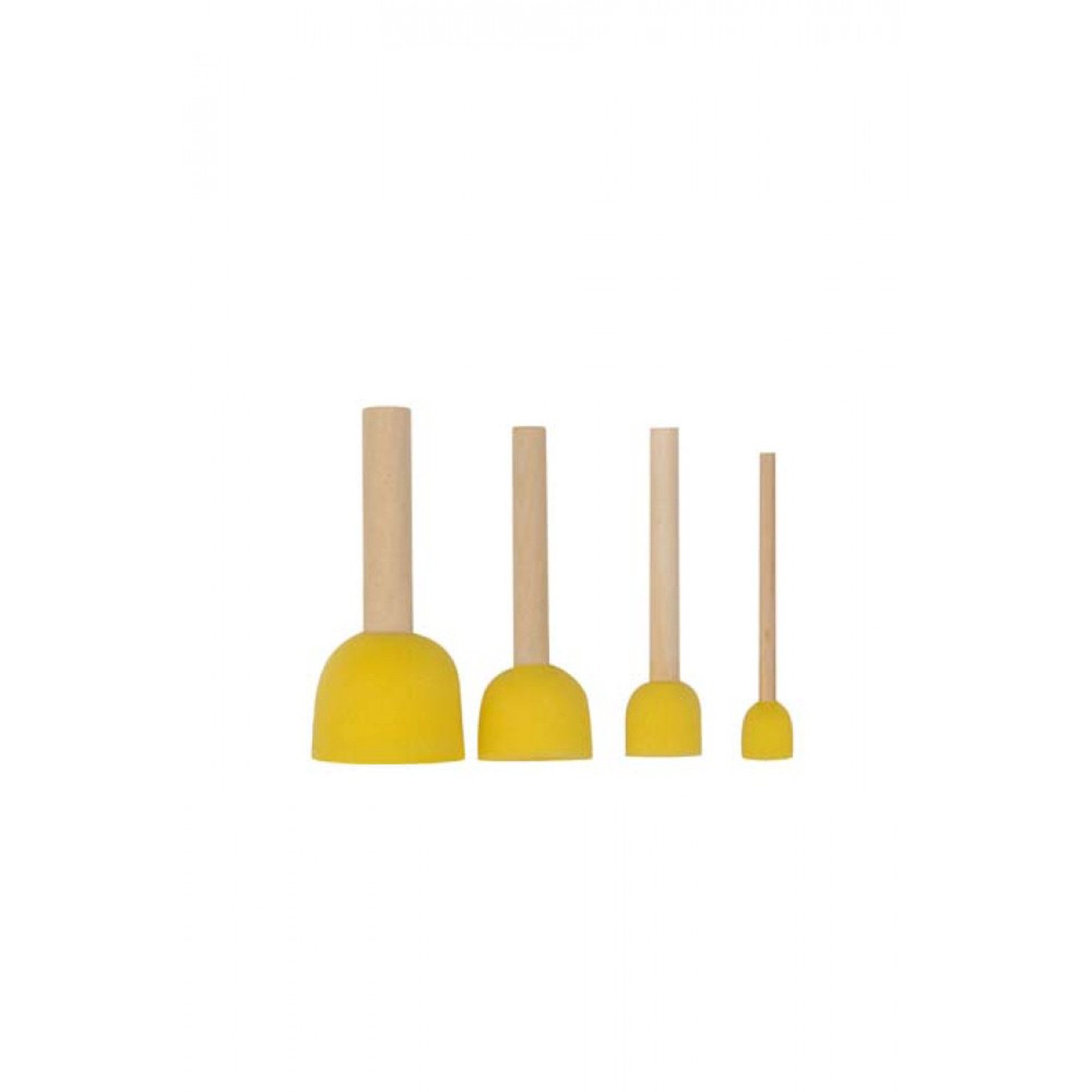 RICH Malerspachtel Rich Wooden Handle Sponge Brush Set 4 & Painting Brushes (4-St)