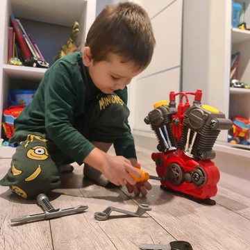 KRUZZEL Spielzeug-Motorrad Spielzeug-Motor für Kinder mit LED und Motorsound