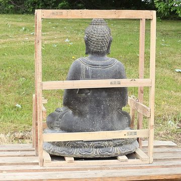 Oriental Galerie Dekofigur Buddha Figur sitzed Garten Steinfigur Greetings 100 cm (1 St)