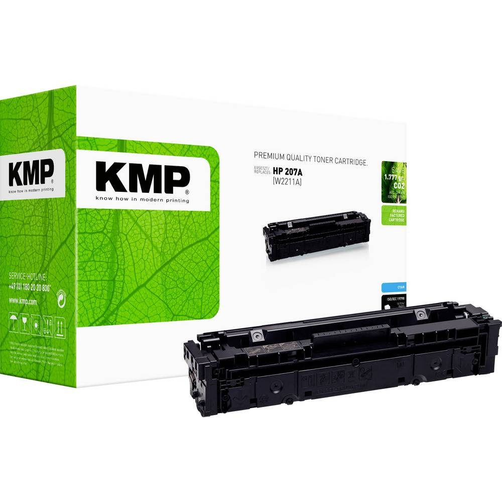 KMP Tonerpatrone Toner ersetzt HP 207A (W2211A) Kompatibel Cyan 1250 Seiten