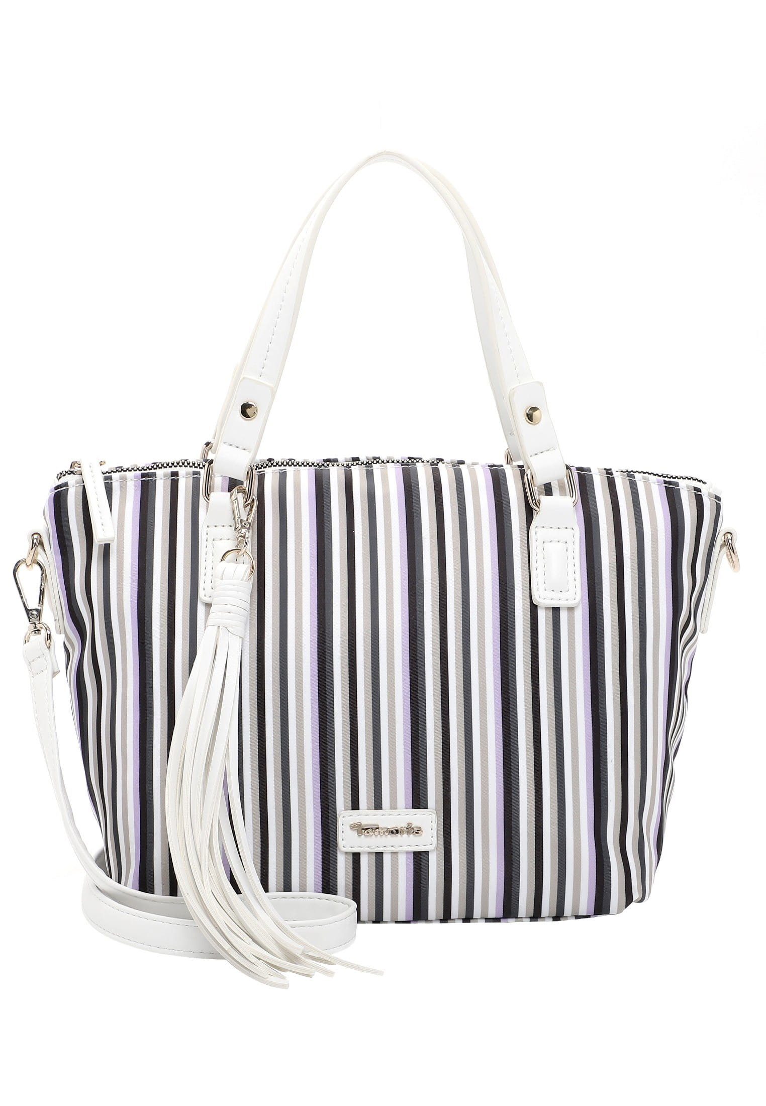 Tamaris Shopper 'Anja 33016' – Damen Handtasche, Kunstleder, Weiß, Ca. 31x22x10 Cm