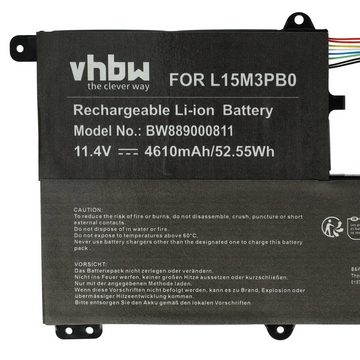 vhbw Ersatz für Lenovo L15M3PB0, L15L3PB0, L15C3PB1 für Laptop-Akku Li-Ion 4610 mAh (11,4 V)