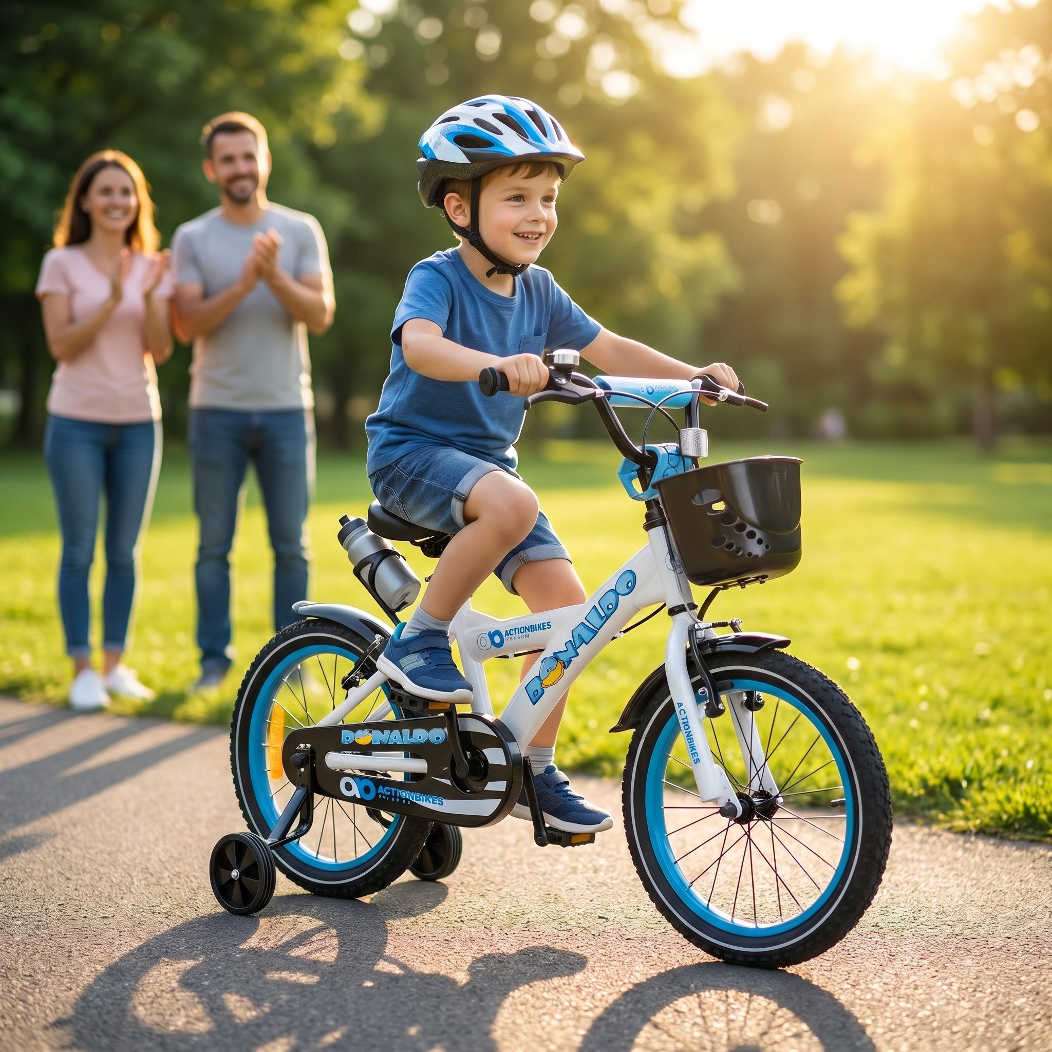 Actionbikes Motors Kinderfahrrad Kinder Fahrrad BMX Donaldo inkl. Korb, 1 Gang, ohne Schaltung, (V-Brake-Bremsen, Luftbereifung, Schutzbleche)