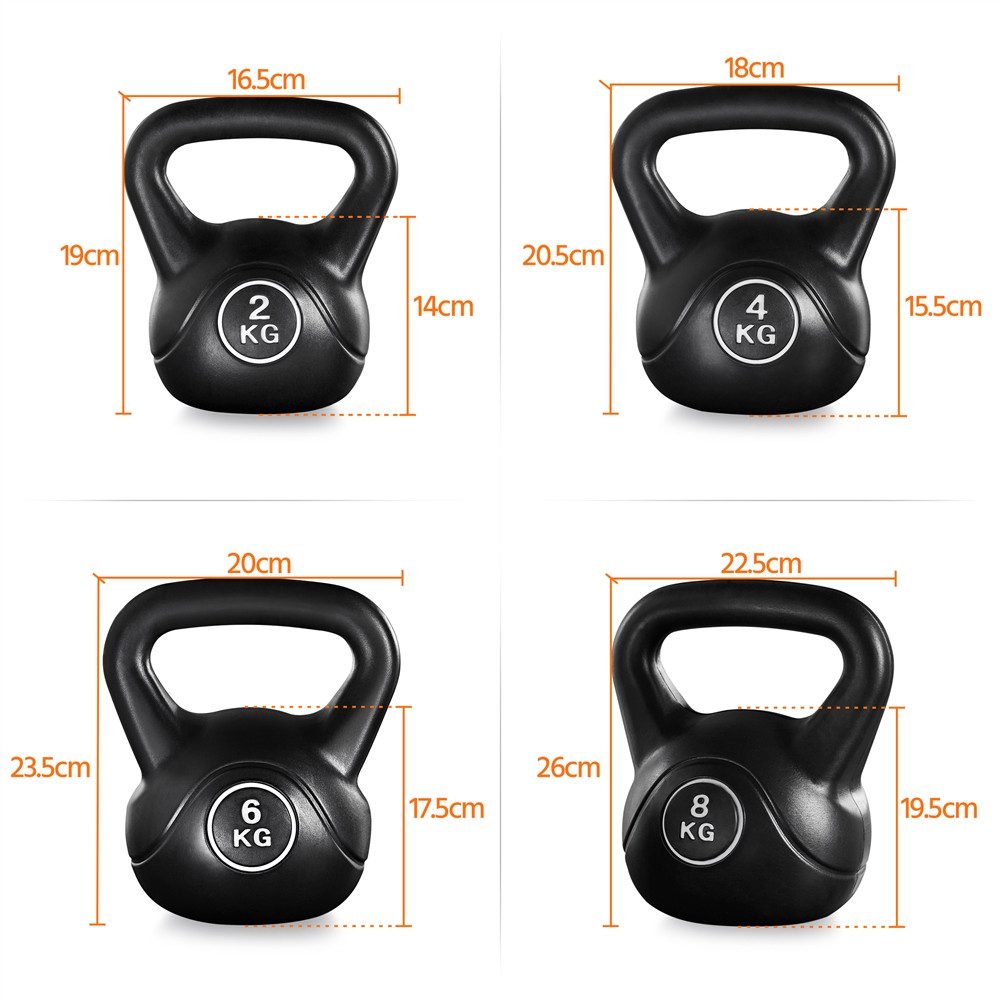 Yaheetech Kettlebell, Kugelhantel Set Schwunghantel 2 bis 8 KG