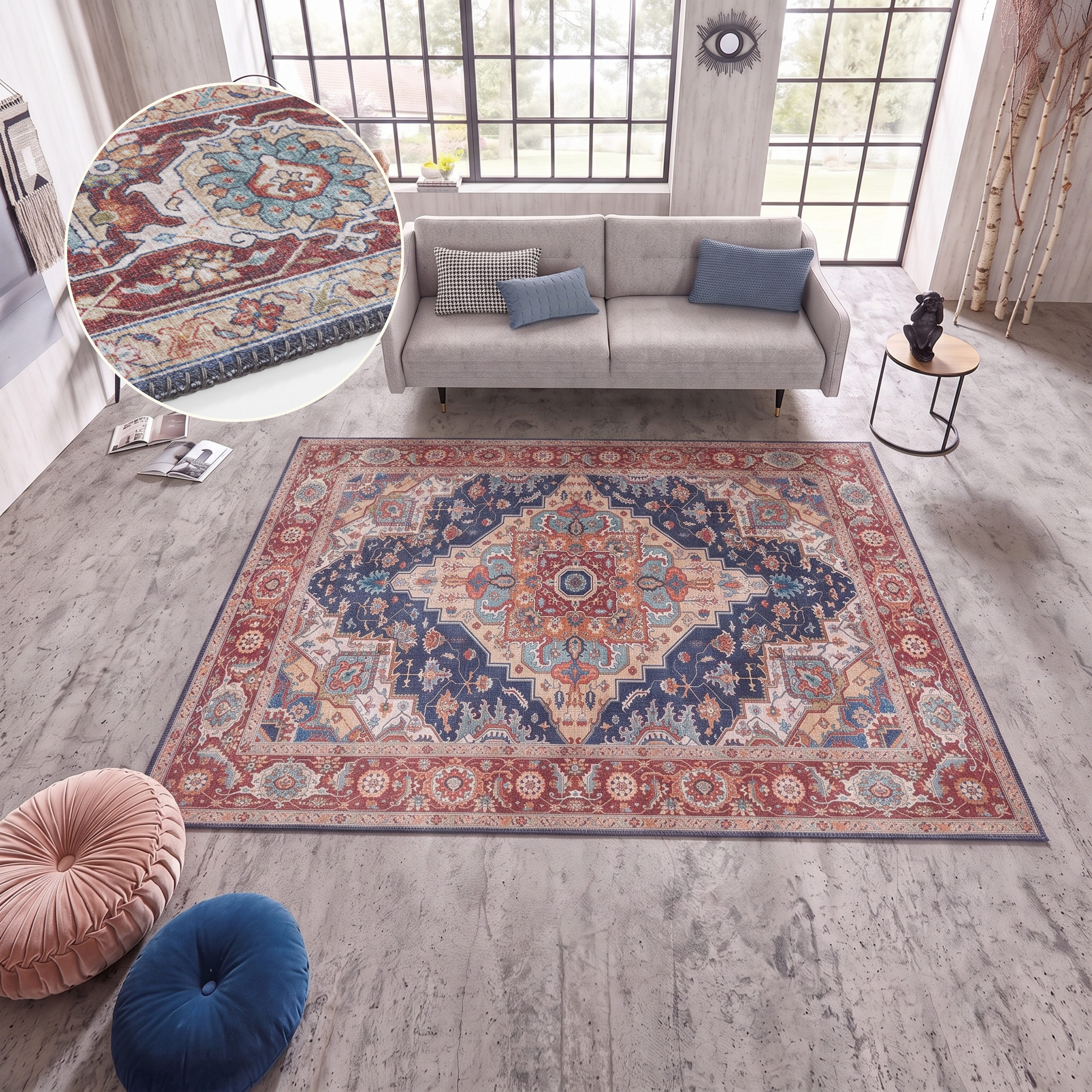 HANSE Home Teppich Sylla, rechteckig, Höhe: 5 mm, Orientalisch, Läufer, Vintage, Wohnzimmer, Schlafzimmer, Esszimmer