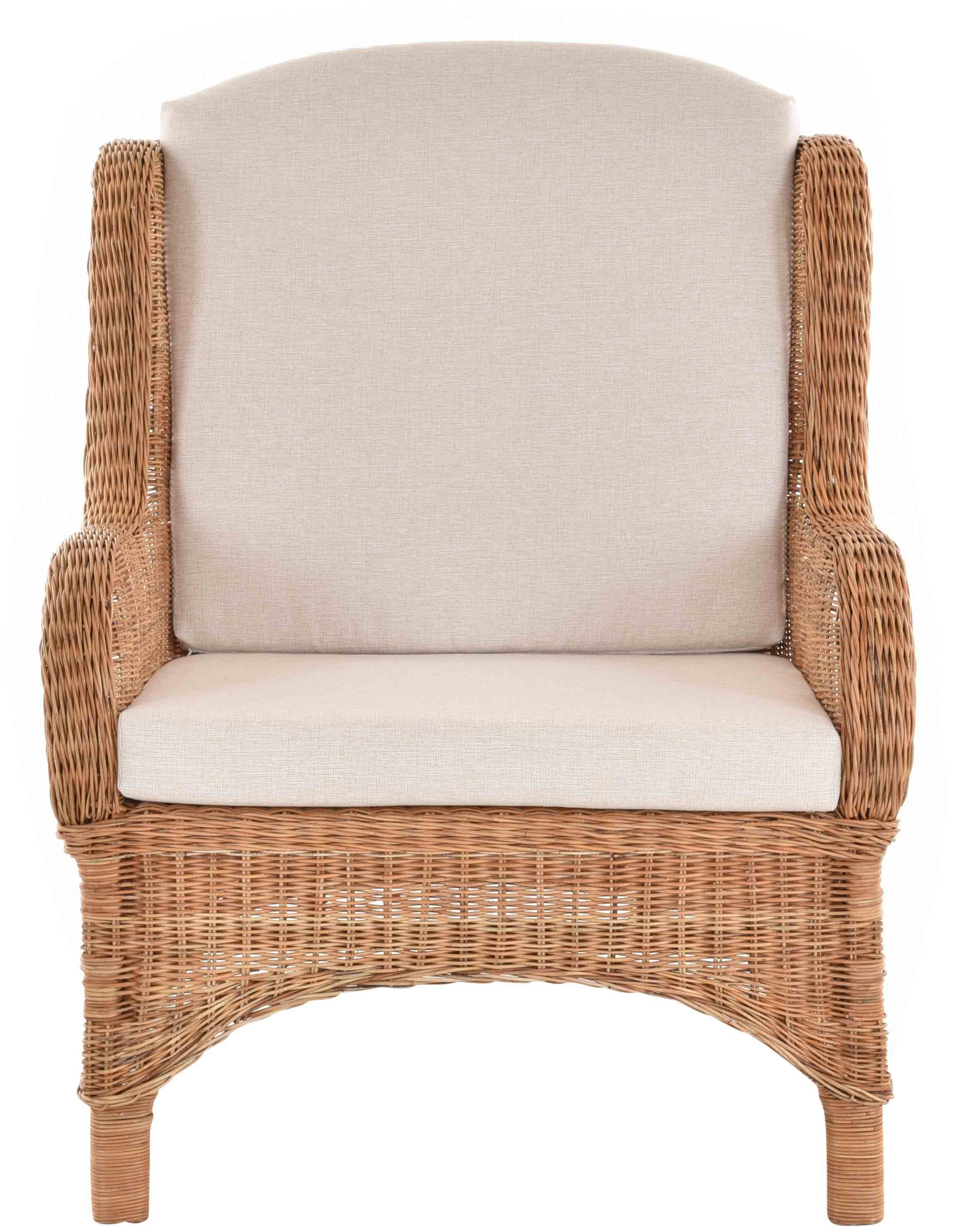 Relaxsessel breiter Rattansessel Ohrensessel Extra Wohnzimmersessel Home Krines aus Rattan